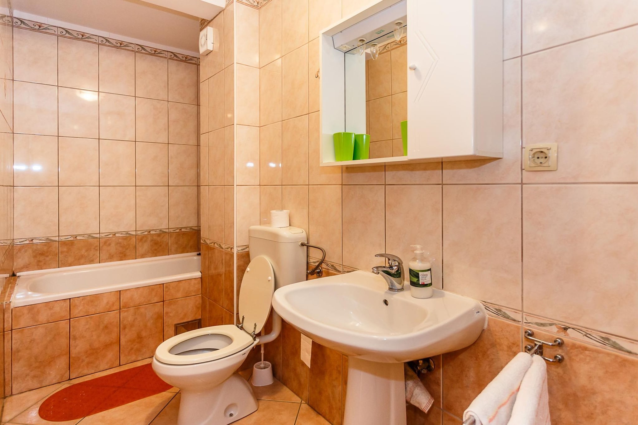Comfortable and Sunny Krk Apartment - One Bedroom Apartment with Terrace-Salle de bain