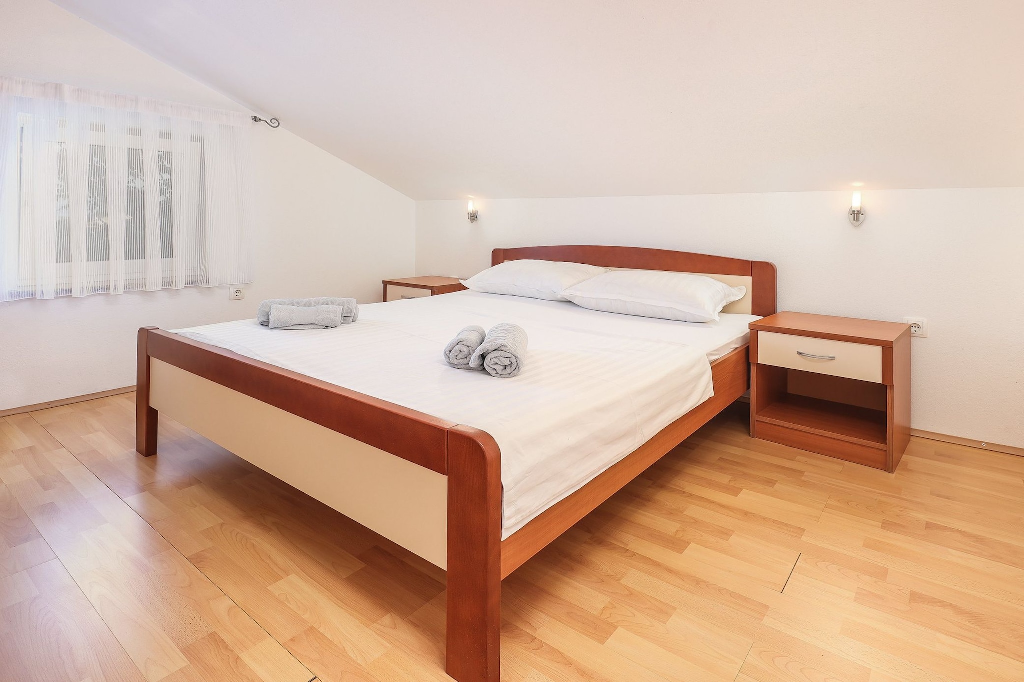 Peaceful Nature Retreat Near Krk Town with BBQ and Parking - Comfort Two Bedroom Apartment-Bedroom