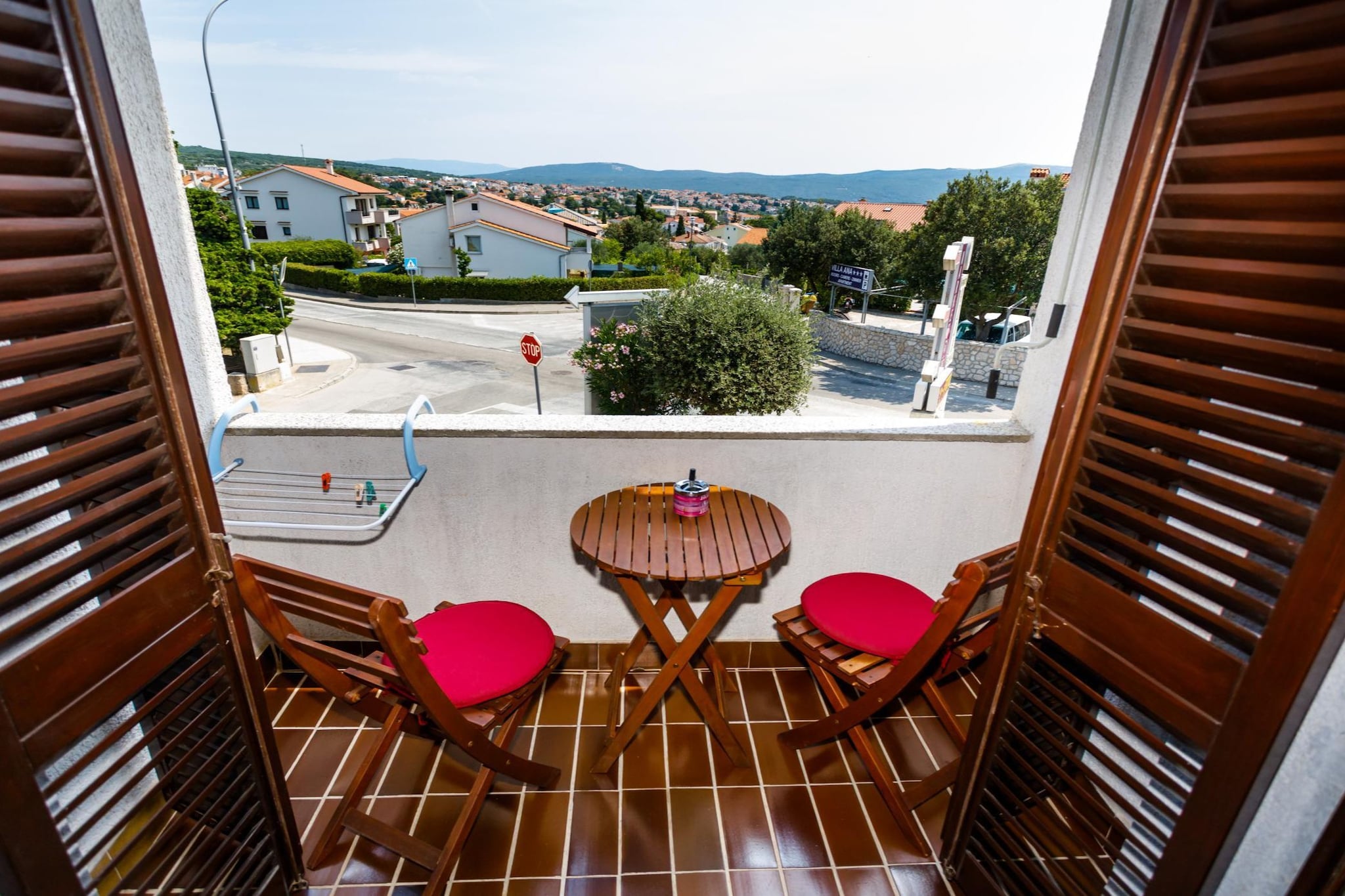 Sunny and Sleek Krk Rooms with Balcony - Standard Double Room with Balcony (owner Zuta)-View