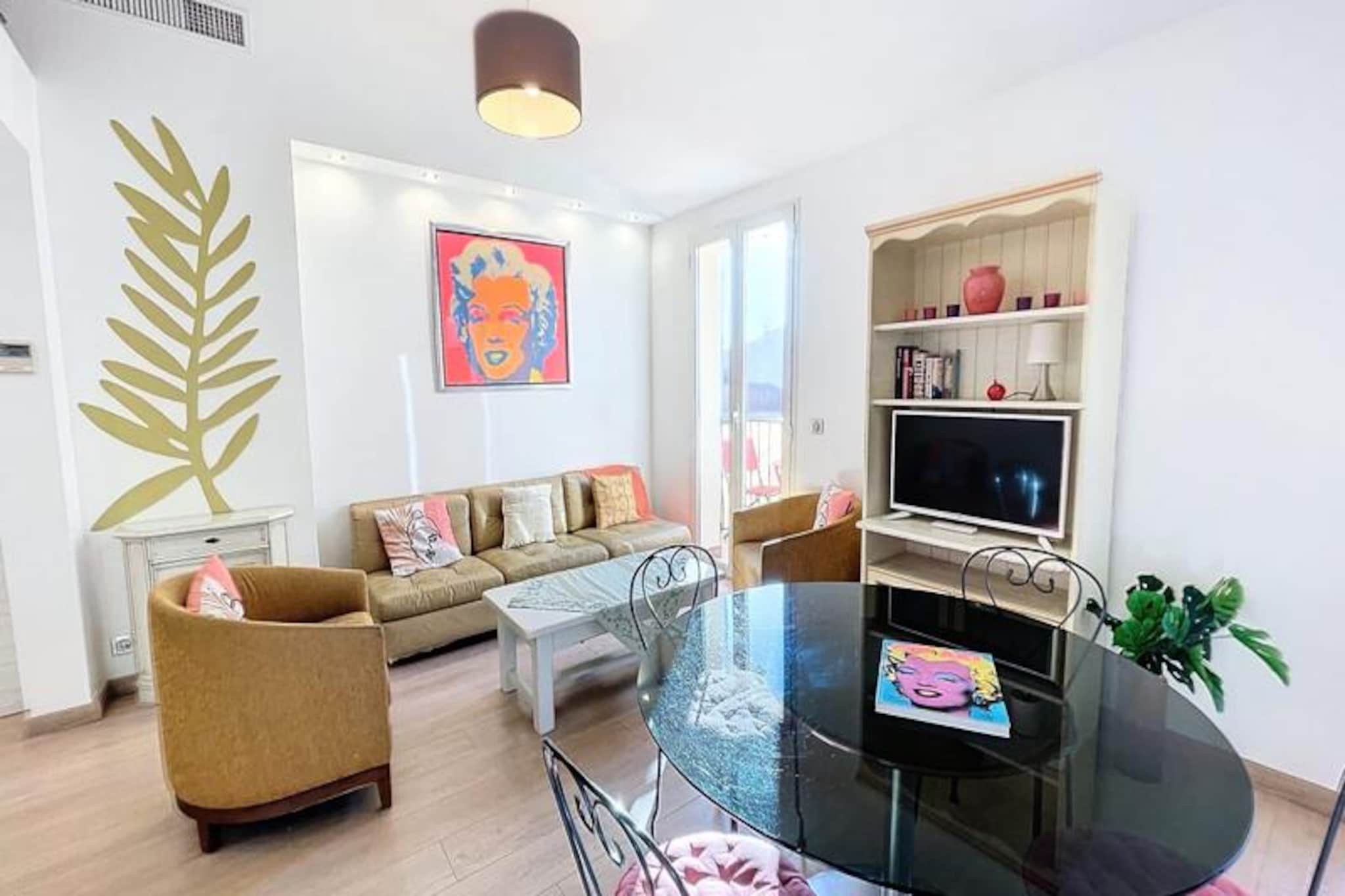 Property along with a charming blend of modern and classic features, this spacious 80m² apartment accommodates up to 7 guests. It offers a large cathedral-style living room with an open kitchen, fully equipped with a dishwasher, oven, fridge, microwave, coffee machine, and kettle. The living area opens onto two south-facing balconies, and a comfortable 3-seater leather sofa adds to the relaxing ambiance. Two generously sized bedrooms (approx. 15m² each) each have an adjoining shower room, one with an office area. Additional facilities include reversible air conditioning, WiFi, and an LCD TV.
Located in a quiet yet commercial area, the apartment is just minutes from the city center, easily accessible by foot, public transport (direct bus to the Hôtel de Ville, 2 minutes away), or car. Free residential parking is available around the property, providing convenient access to the area.
Additional features include a mezzanine that can accommodate one extra person, offering additional storage space and a toilet for added comfort. A deposit of €1000 is required for the booking, and guests are encouraged to take care of the apartment during their stay.
