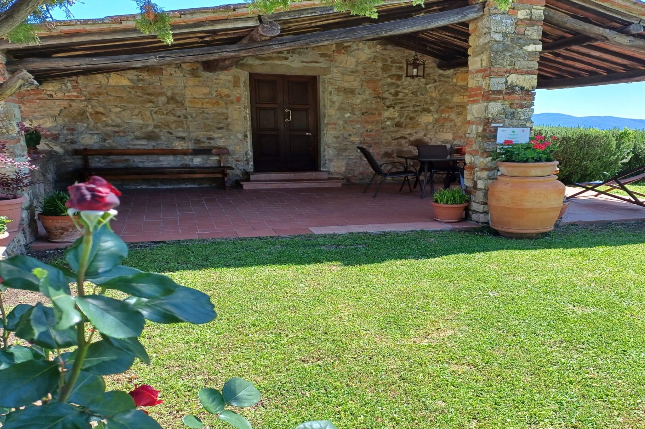 Agriturismo Podere Ceccherini in San Leolino - La Loggia-Tuinen zomer