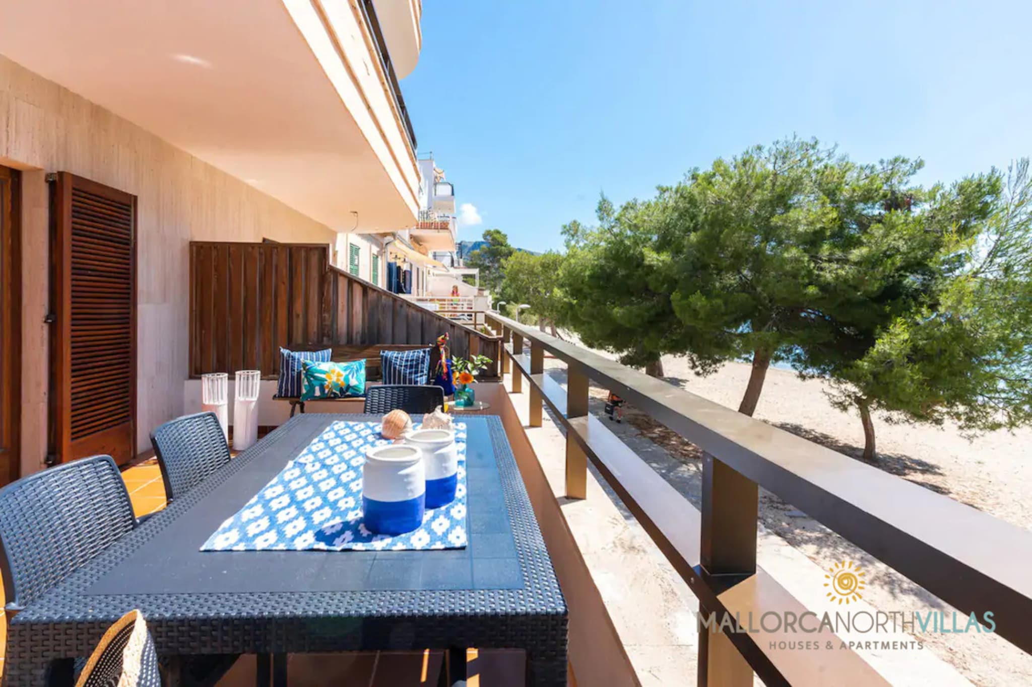 Apartamento Voramar I : Primera Línea en Pine Walk-Terrassenbalkon