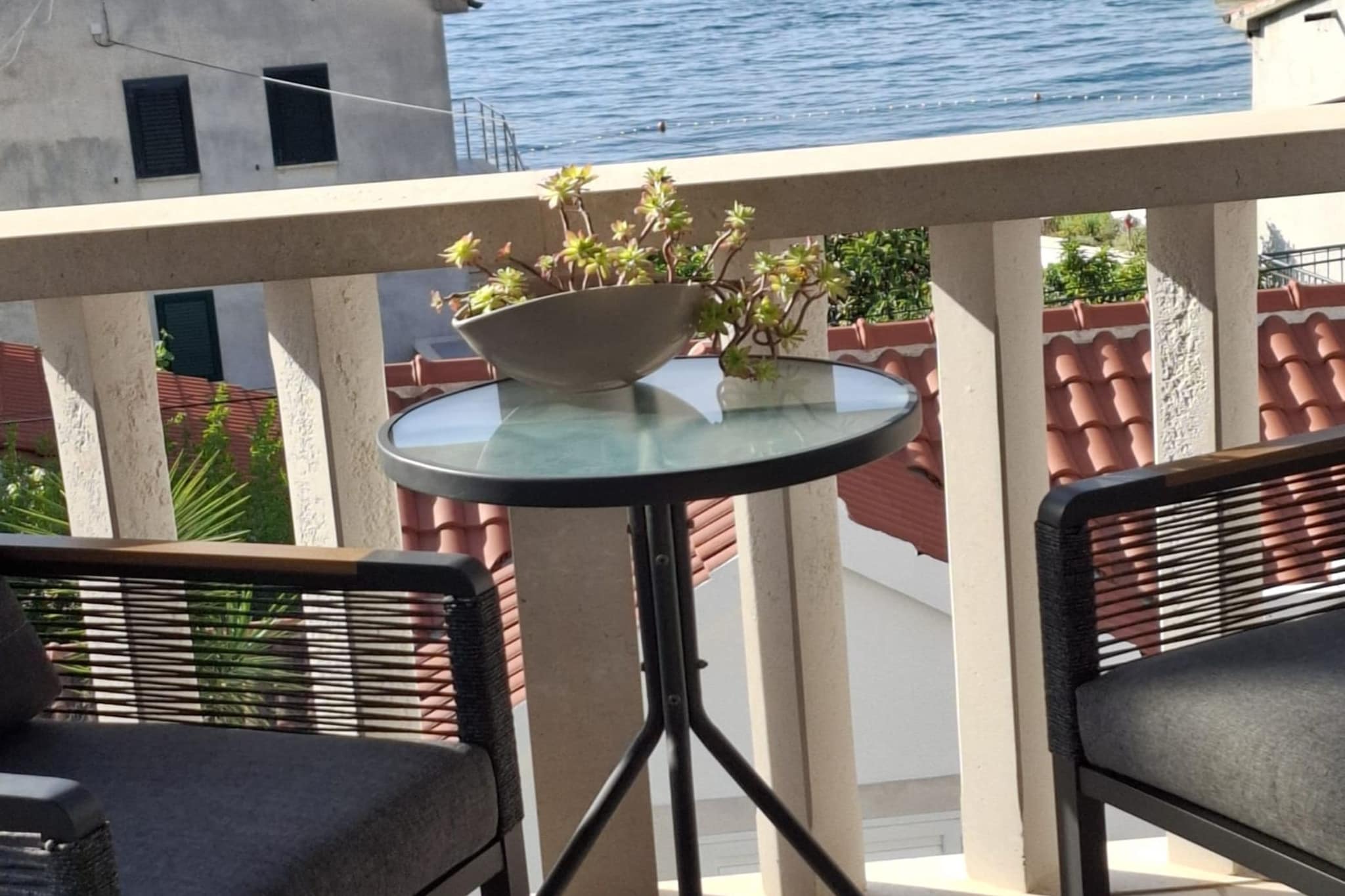 Three bedroom Apartment with terrace and sea view (Nera)-Terrassenbalkon