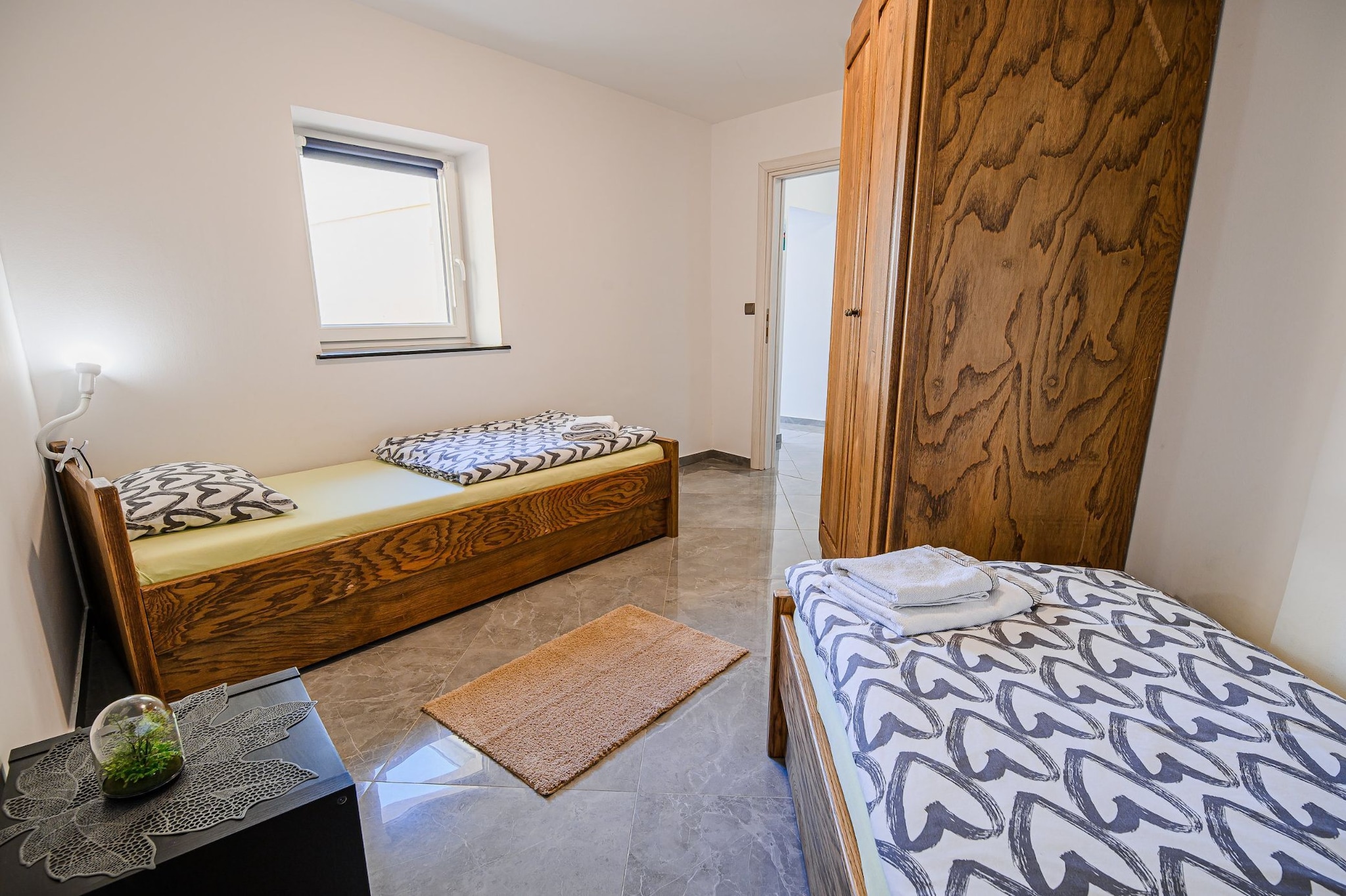 Sleek and Stylish Umag Apartments with Sea View - Two Bedroom Apartment with Balcony-Bedroom