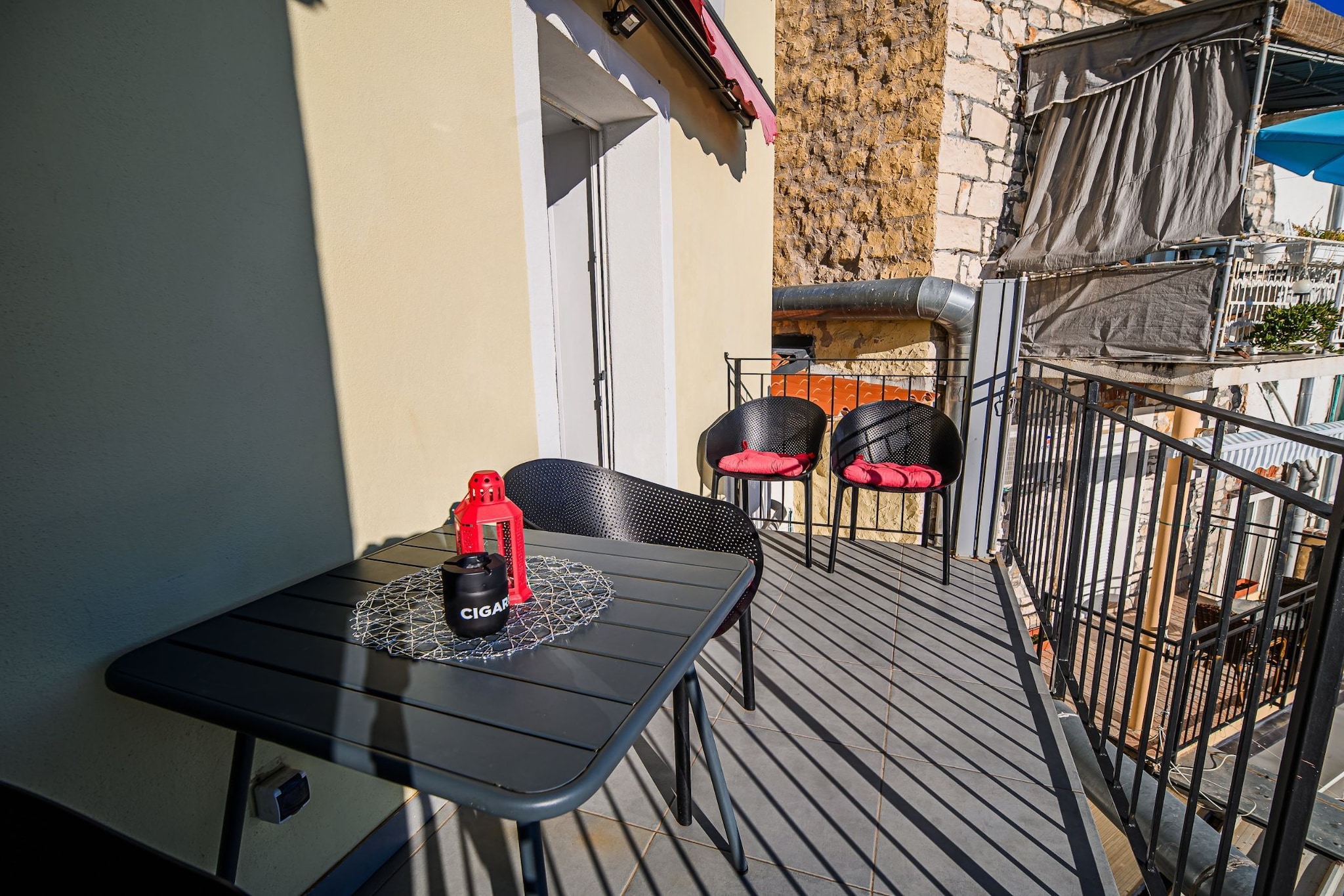 Sleek and Stylish Umag Apartments with Sea View - Two Bedroom Apartment with Balcony-Terrace balcony