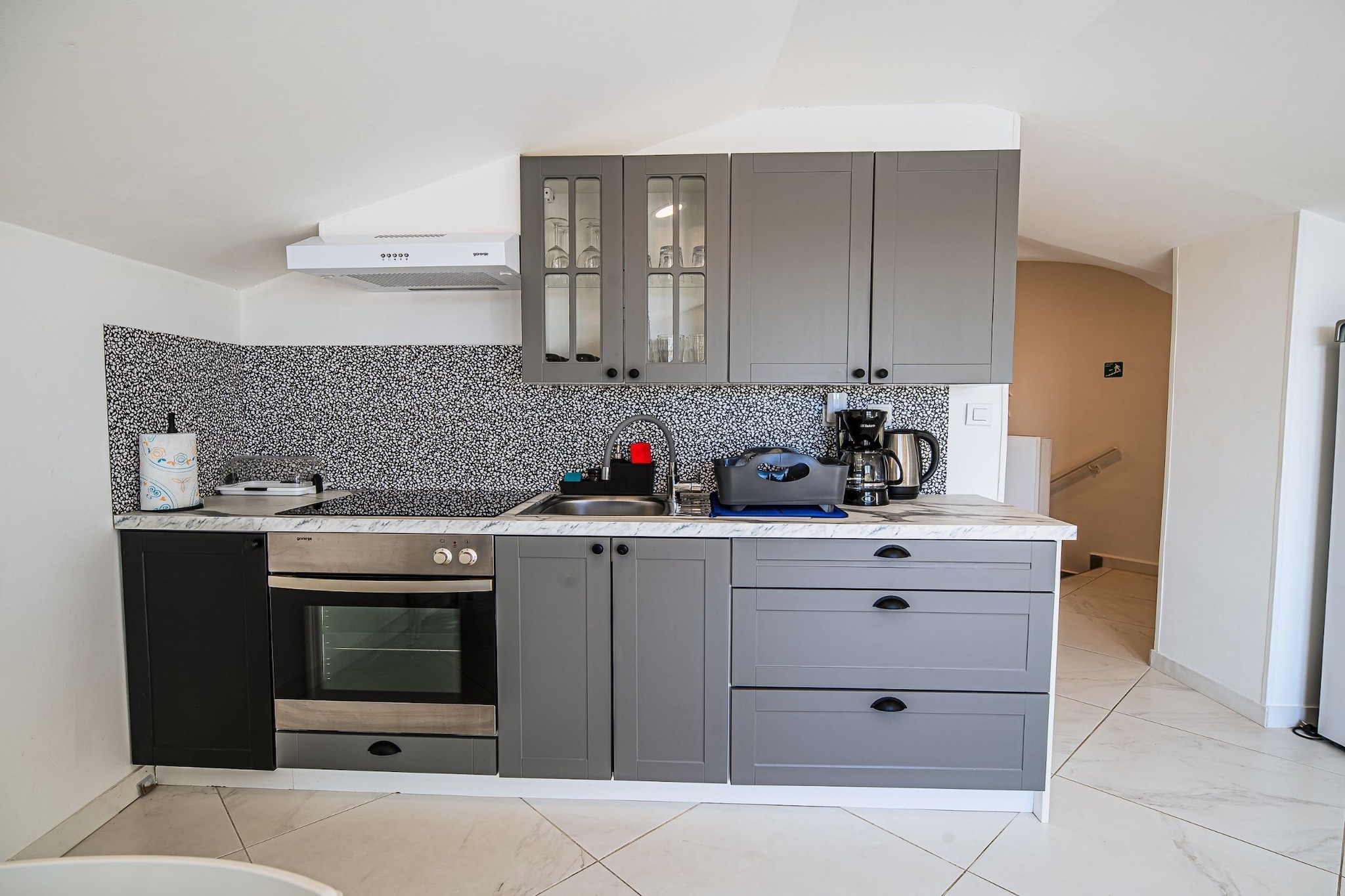Sleek and Stylish Umag Apartments with Sea View - Two Bedroom Apartment with Terrace (owner 2)-Kitchen