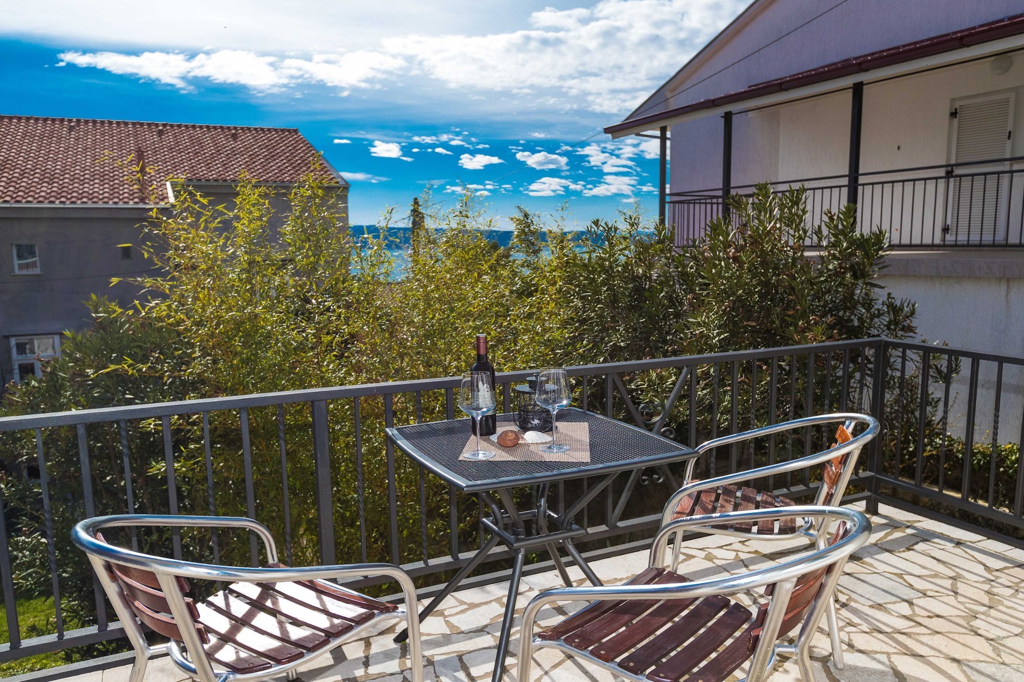 Beachfront Crikvenica Apartments with Sea View - Classic Studio Apartment with Sea View (owner 2)-Balcon-terrasse