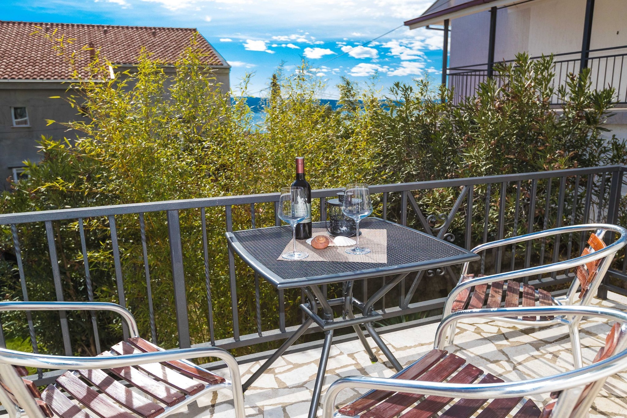 Beachfront Crikvenica Apartments with Sea View - Classic Studio Apartment with Sea View (owner 2)-Balcon-terrasse