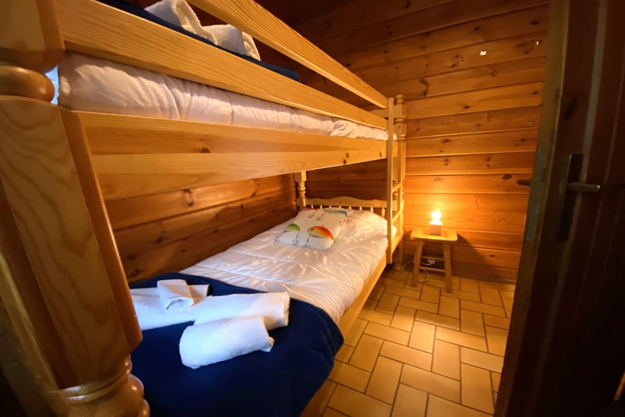 LE FISHING LODGE Chalet en bois avec Bain Nordique-Slaapkamer