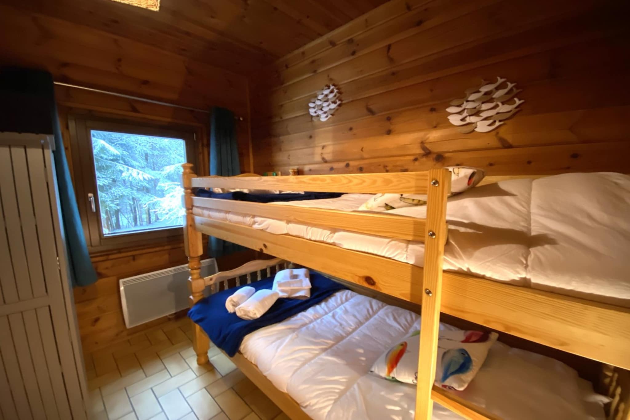 LE FISHING LODGE Chalet en bois avec Bain Nordique-Slaapkamer