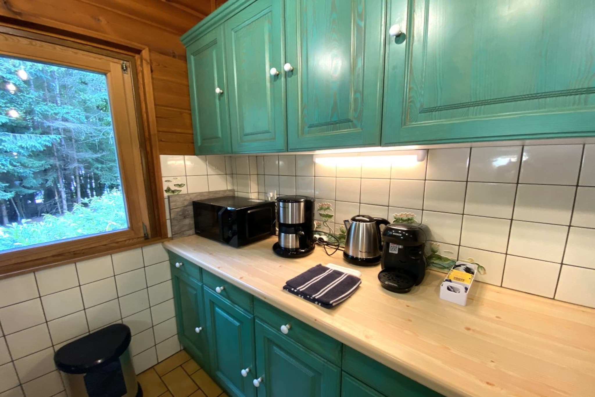 LE FISHING LODGE Chalet en bois avec Bain Nordique-Keuken