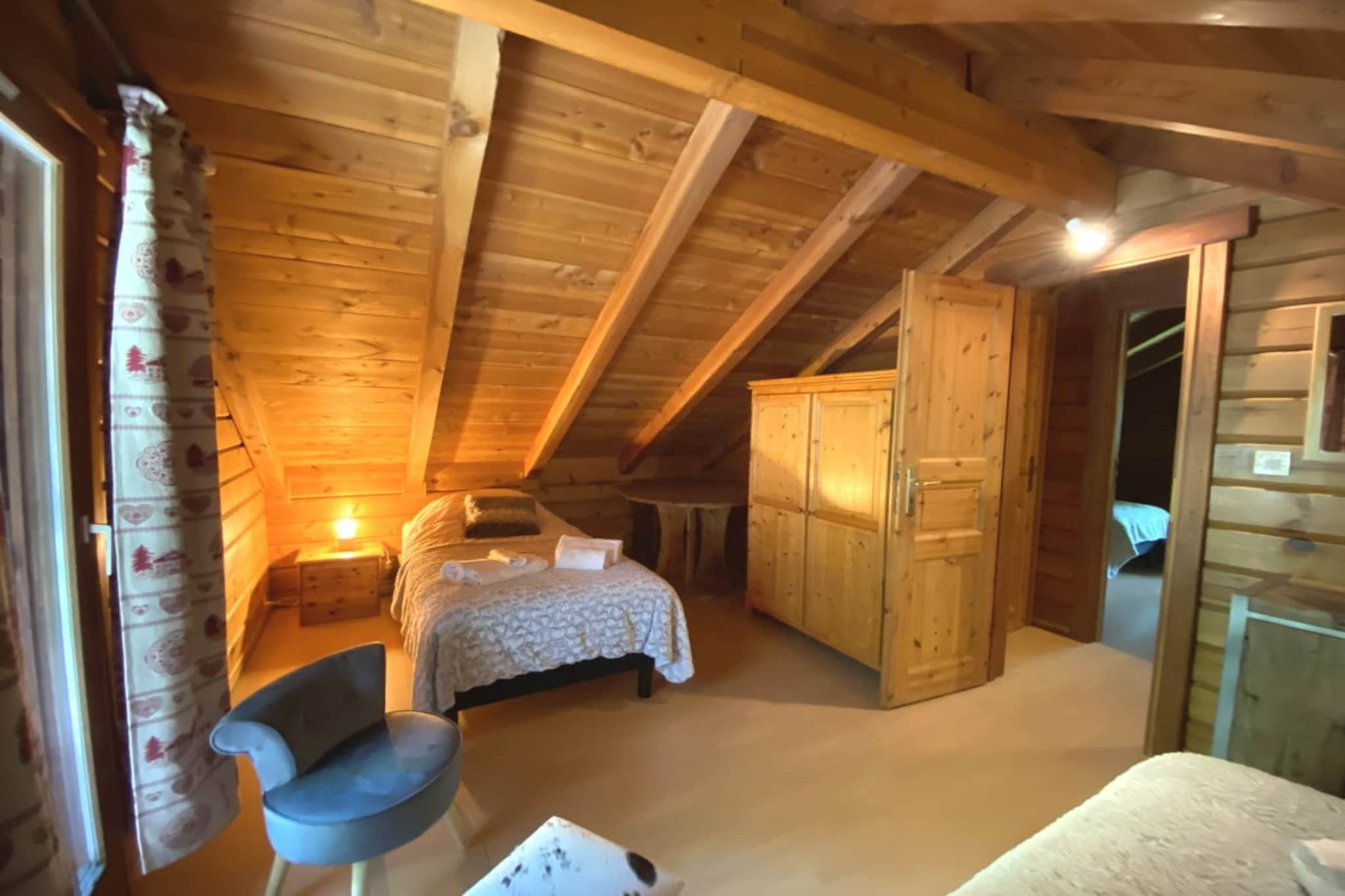 LE MONTAGNARD Chalet en bois-Slaapkamer