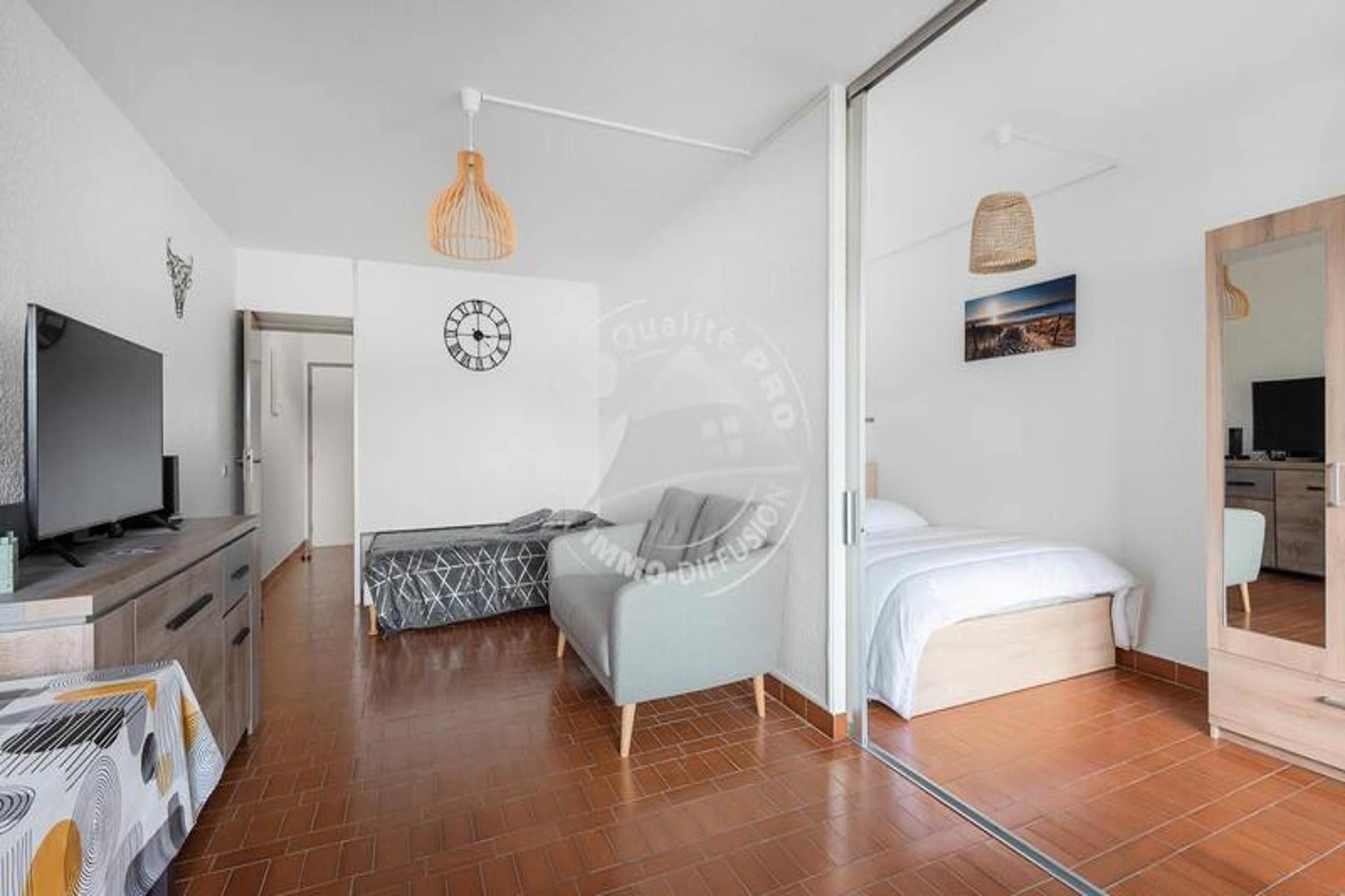 Résidence "le Quai Aux Fleurs"-Woonkamer