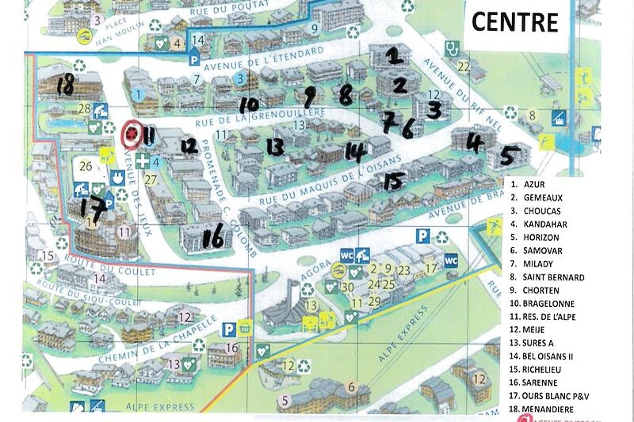 Résidence Gemeaux-Faciliteiten