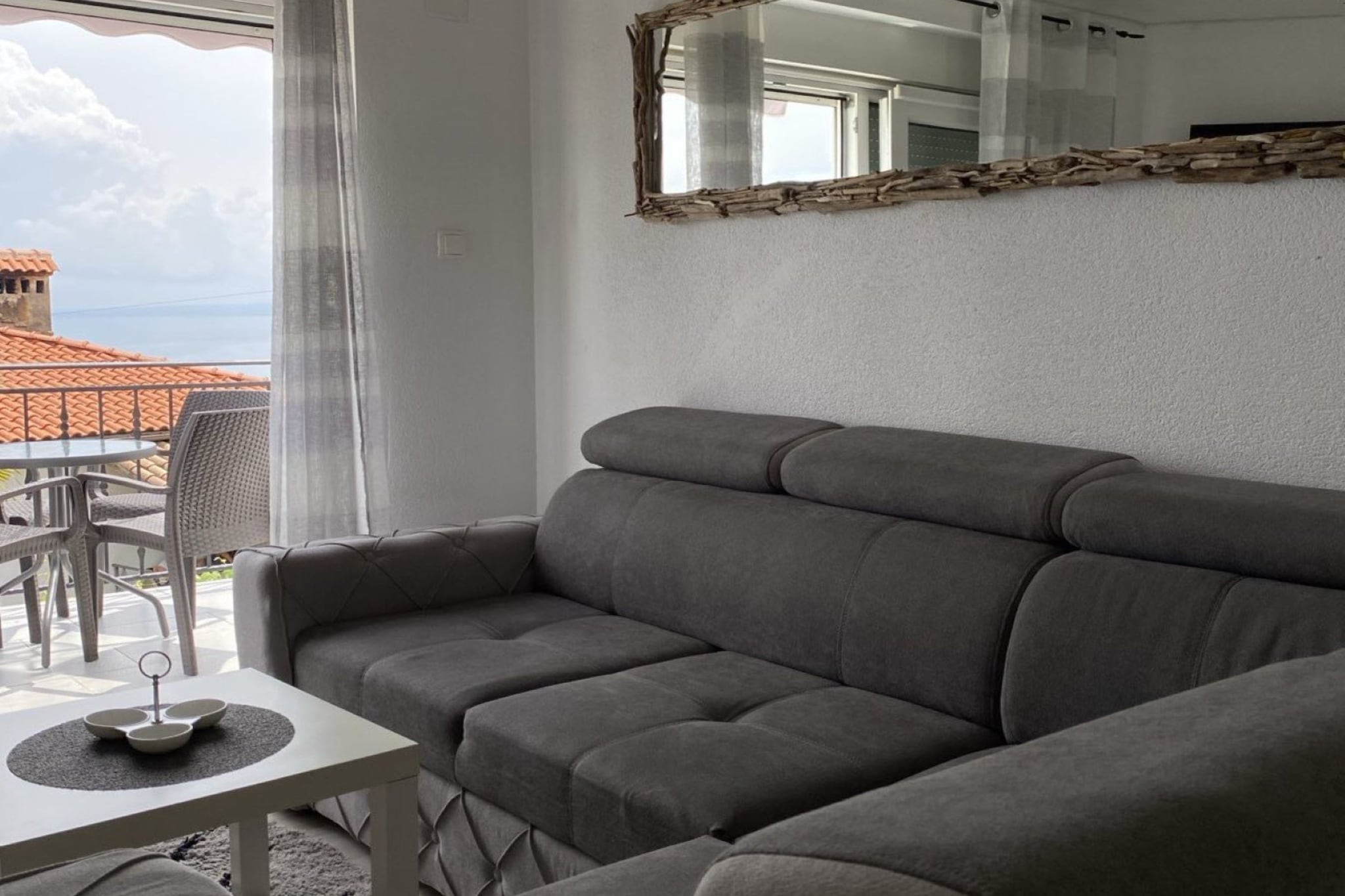 Luxury Lovran Apartments with Swimming Pool - Standard One Bedroom Apartment-Living room