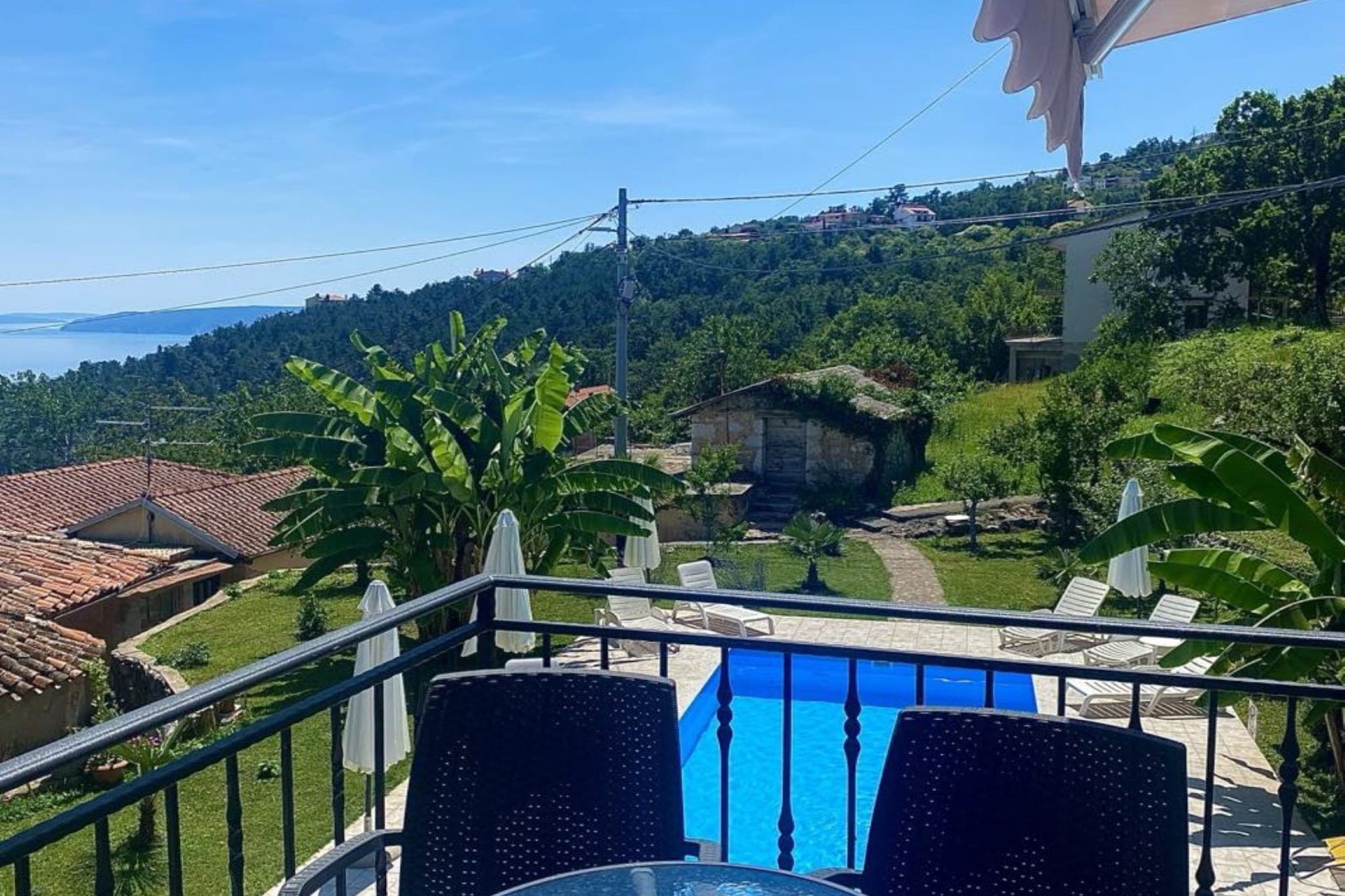 Luxury Lovran Apartments with Swimming Pool - Classic One Bedroom Apartment-Terrace balcony