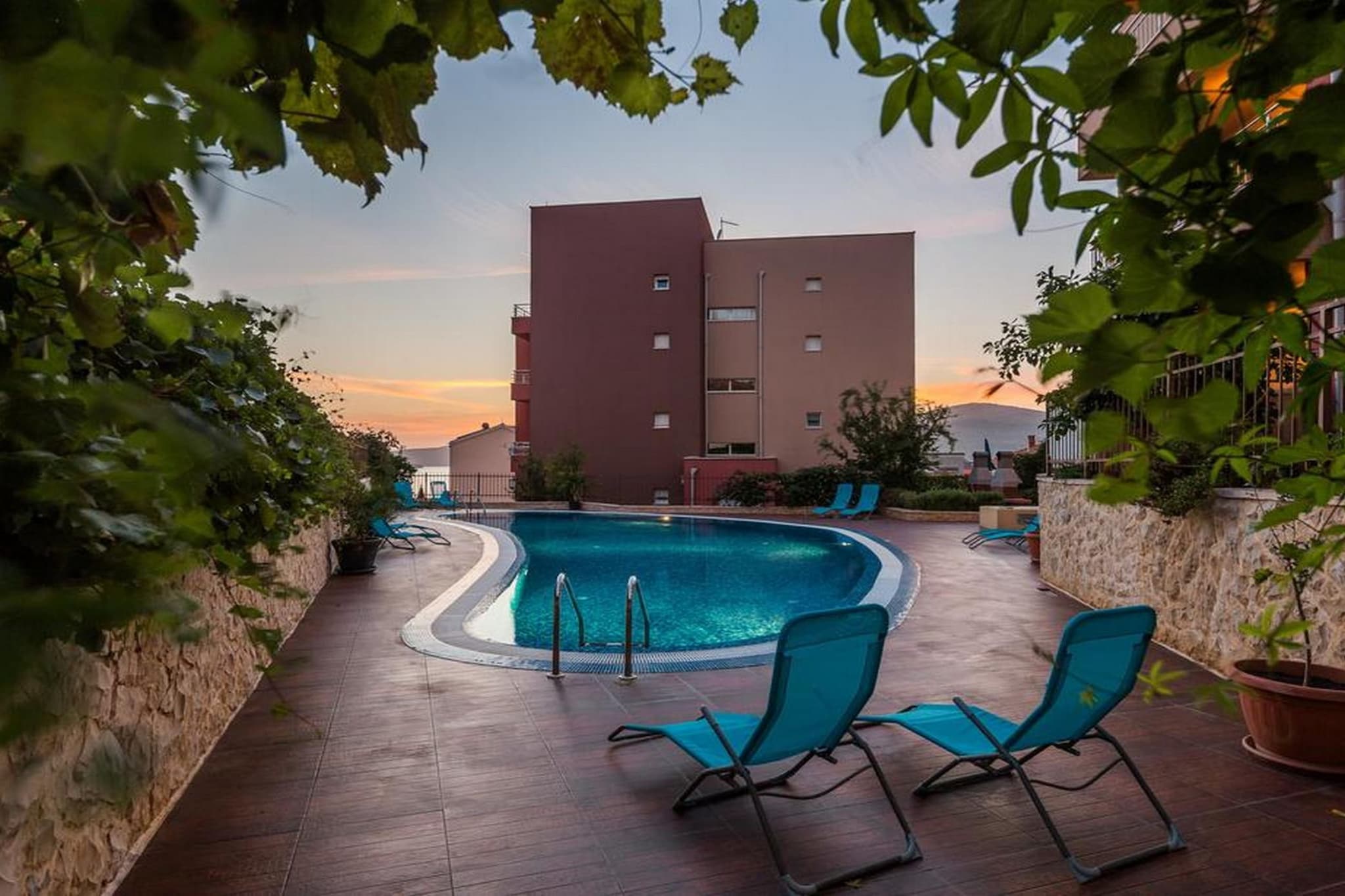 Luxury Apartment Okrug Gornji with Sea View and Pool - Three Bedroom Apartment with Sea View and Pool-Outdoor