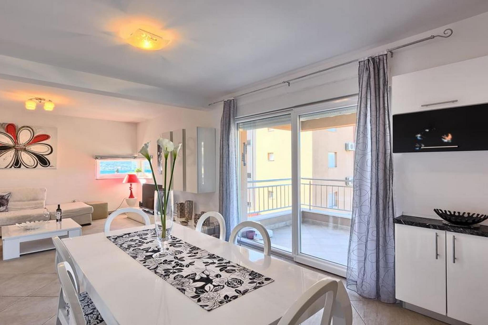 Luxury Apartment Okrug Gornji with Sea View and Pool - Three Bedroom Apartment with Sea View and Pool-Living room