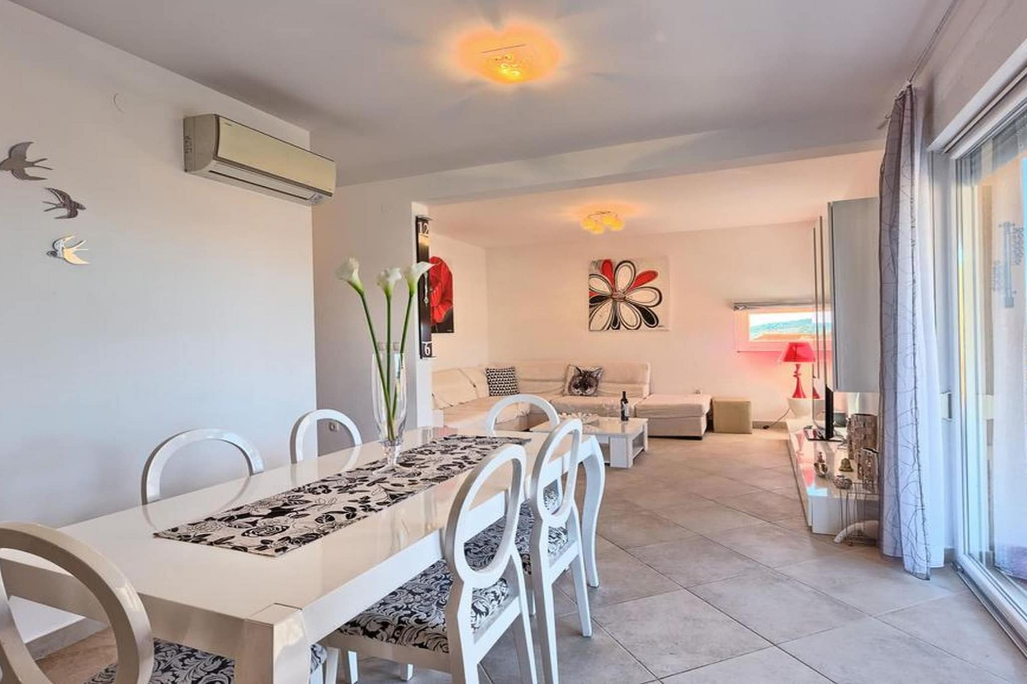 Luxury Apartment Okrug Gornji with Sea View and Pool - Three Bedroom Apartment with Sea View and Pool-Living room
