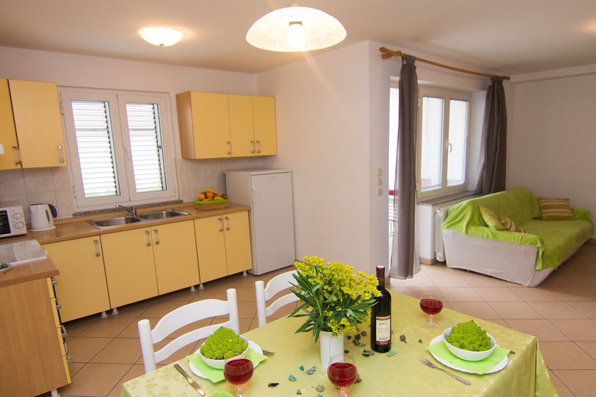 Refined and Timeless Krk Apartment with Terrace - Two Bedroom Apartment with Terrace-Keuken