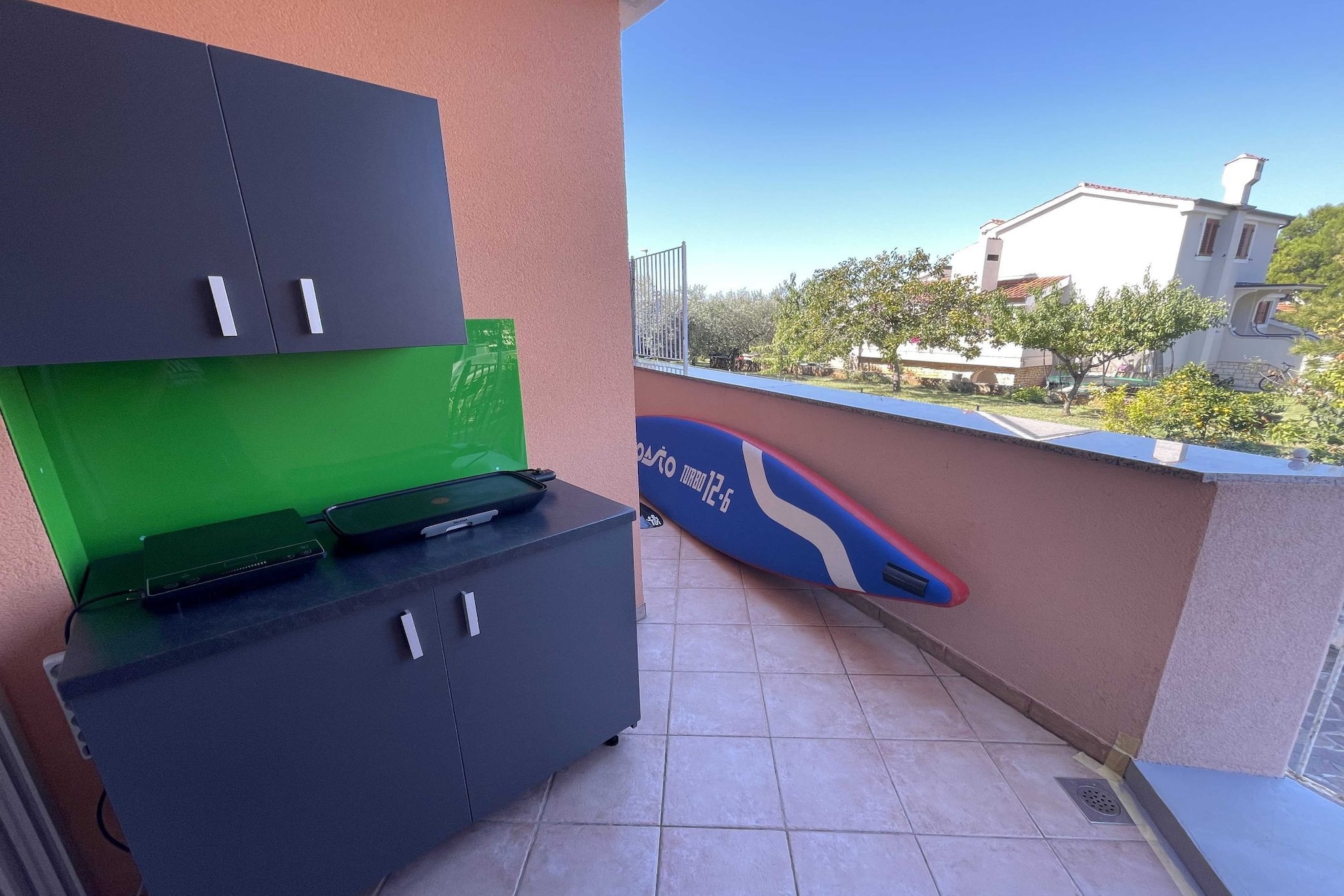 Classic and Modern Umag Apartment with Terrace and BBQ - Two Bedroom Apartment with Terrace-Terrace balcony