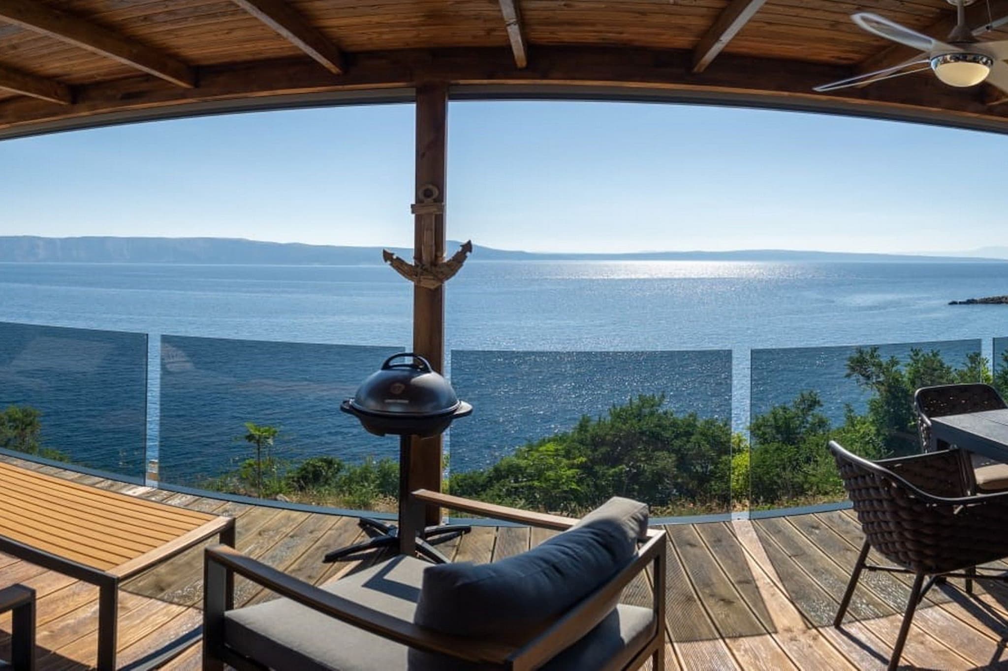 Seaside Deluxe Escape at Klenovica Camping - Two Bedroom Holiday Home with Terrace (owner 418)-Terrassenbalkon