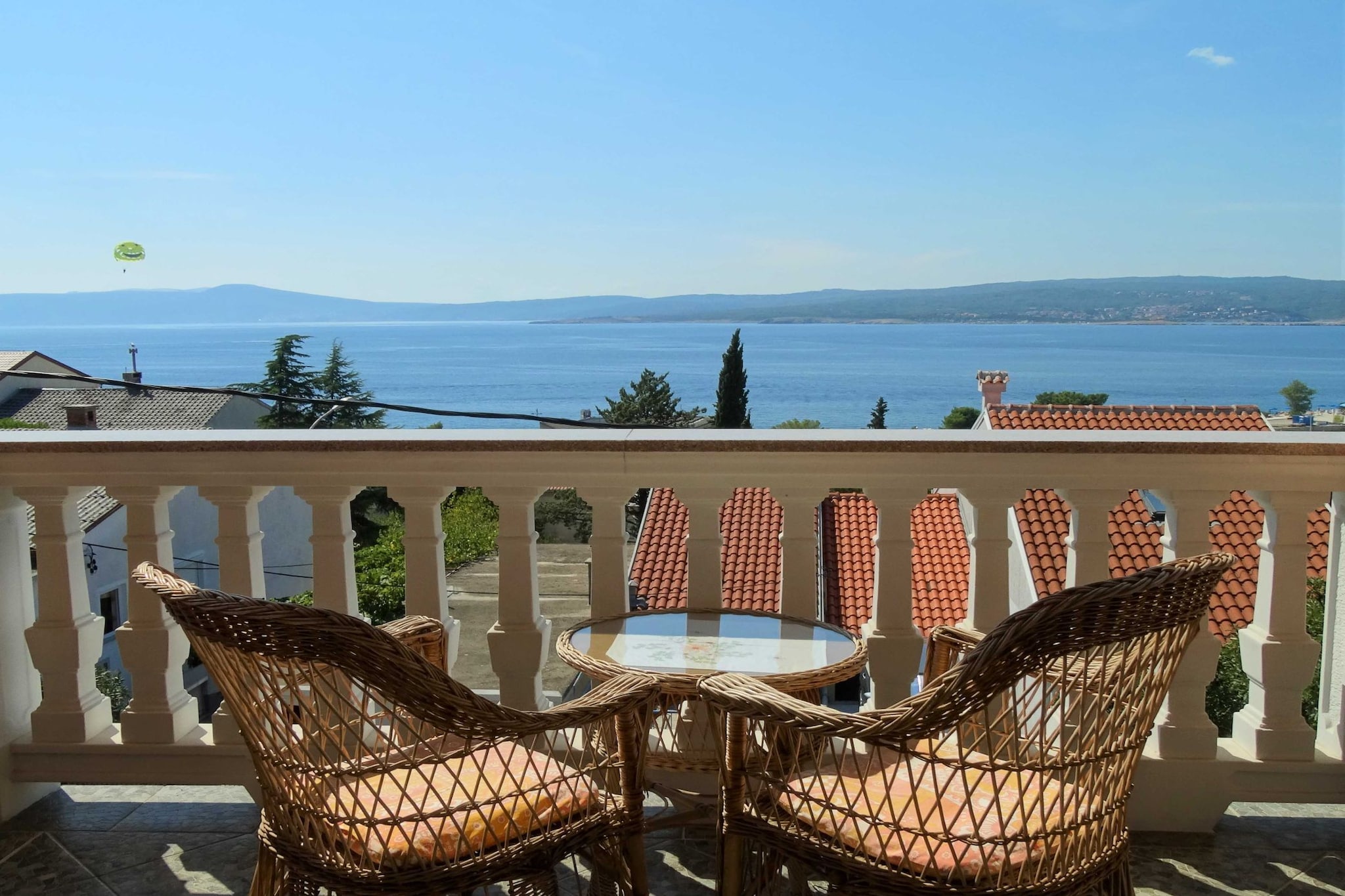 Crikvenica Apartments and Rooms with Sea View - Double Room with Sea View (owner plava)-Terrasse / balcon