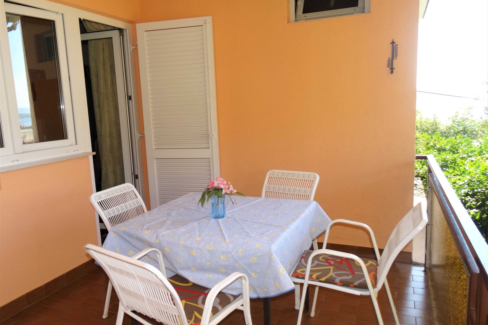 Crikvenica Apartments and Rooms with Sea View - Standard Double Room with Sea View (owner bočna)-Terrasse / balcon