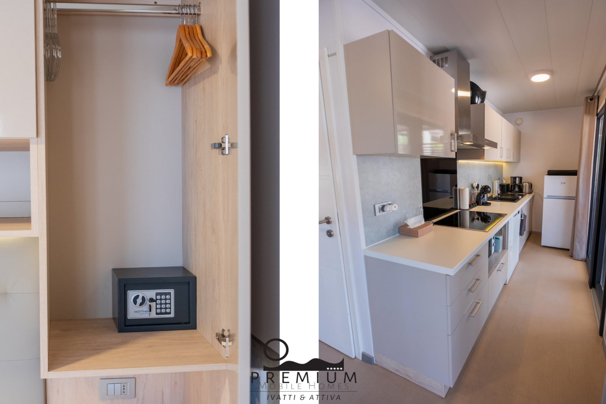 Charming Two-bedroom Mobile Homes Drage - Mobile Home with Sea View-Keuken