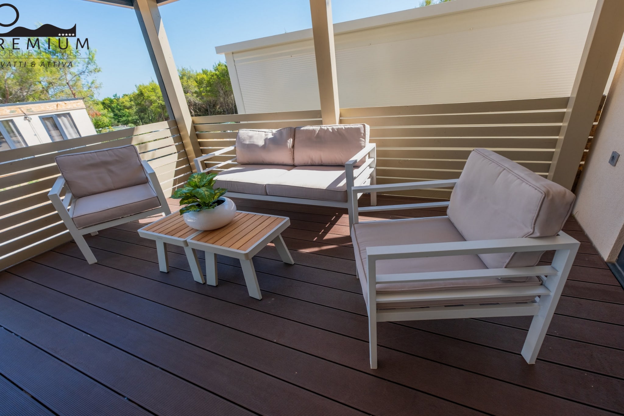 Charming Two-bedroom Mobile Homes Drage - Mobile Home with Sea View and Terrace-Buitenlucht