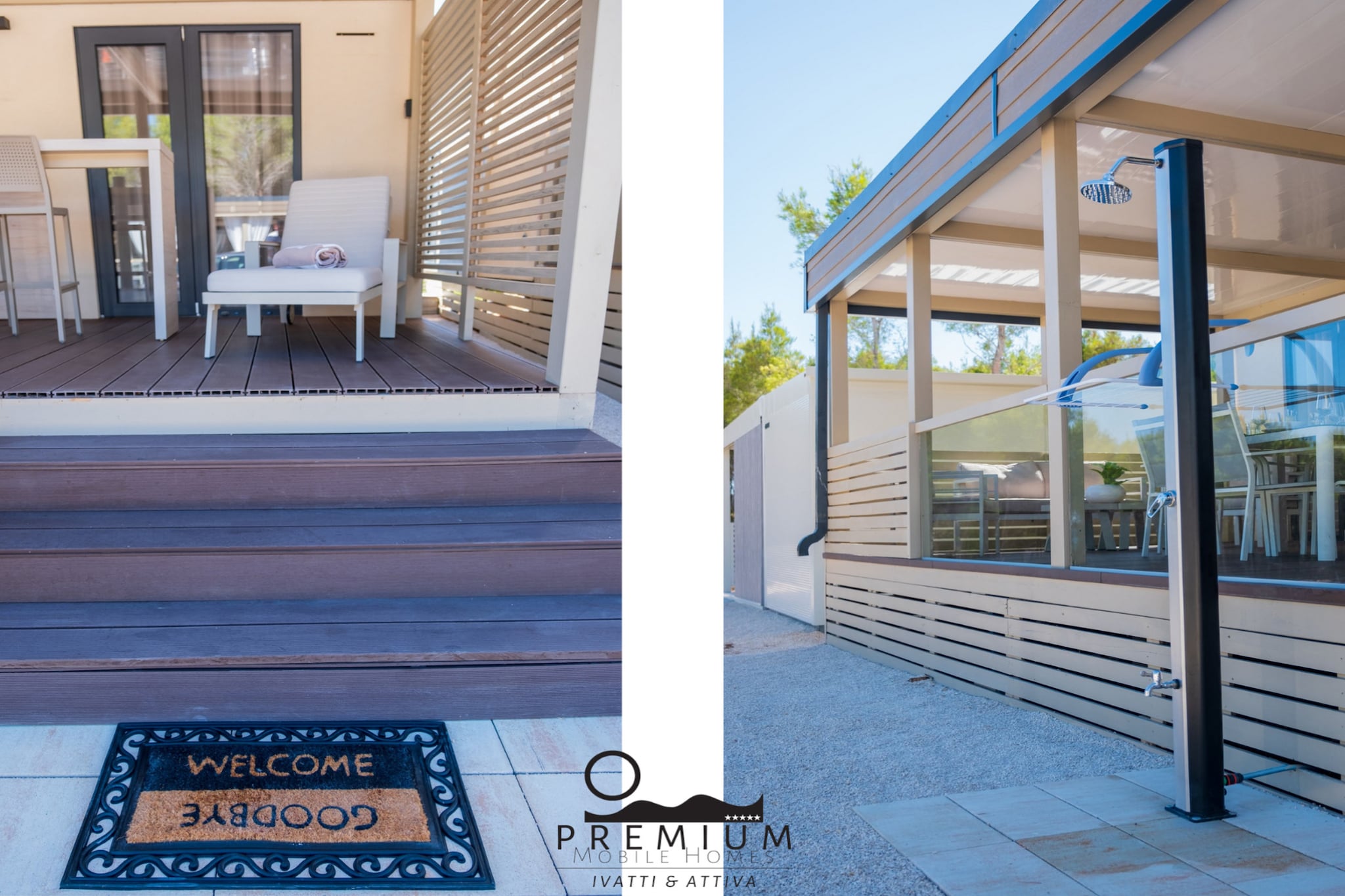 Charming Two-bedroom Mobile Homes Drage - Mobile Home with Sea View and Terrace-Buitenlucht