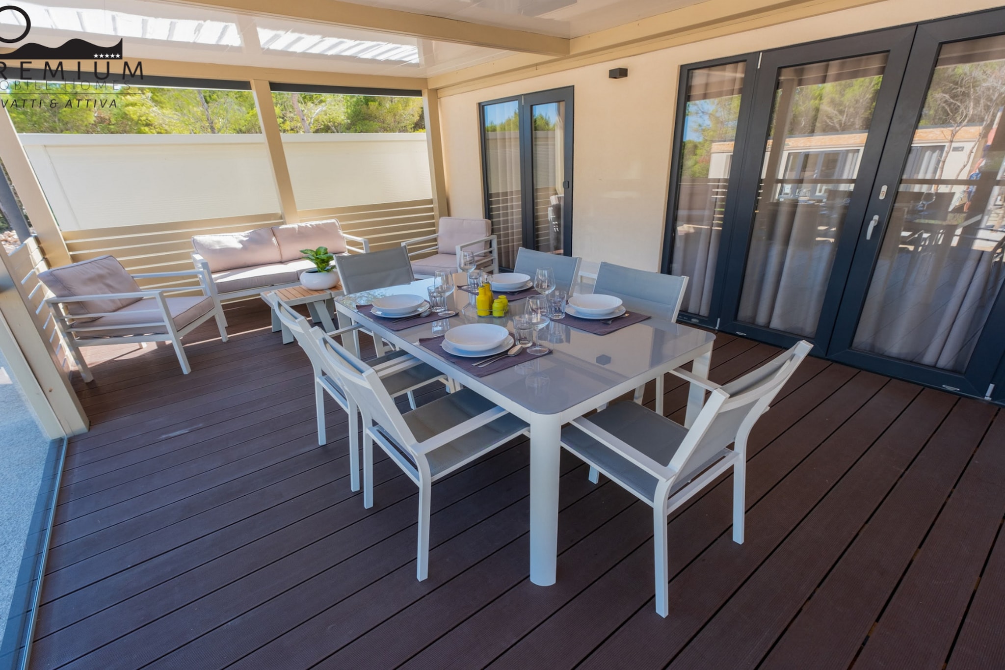 Charming Two-bedroom Mobile Homes Drage - Mobile Home with Sea View and Terrace-Buitenlucht