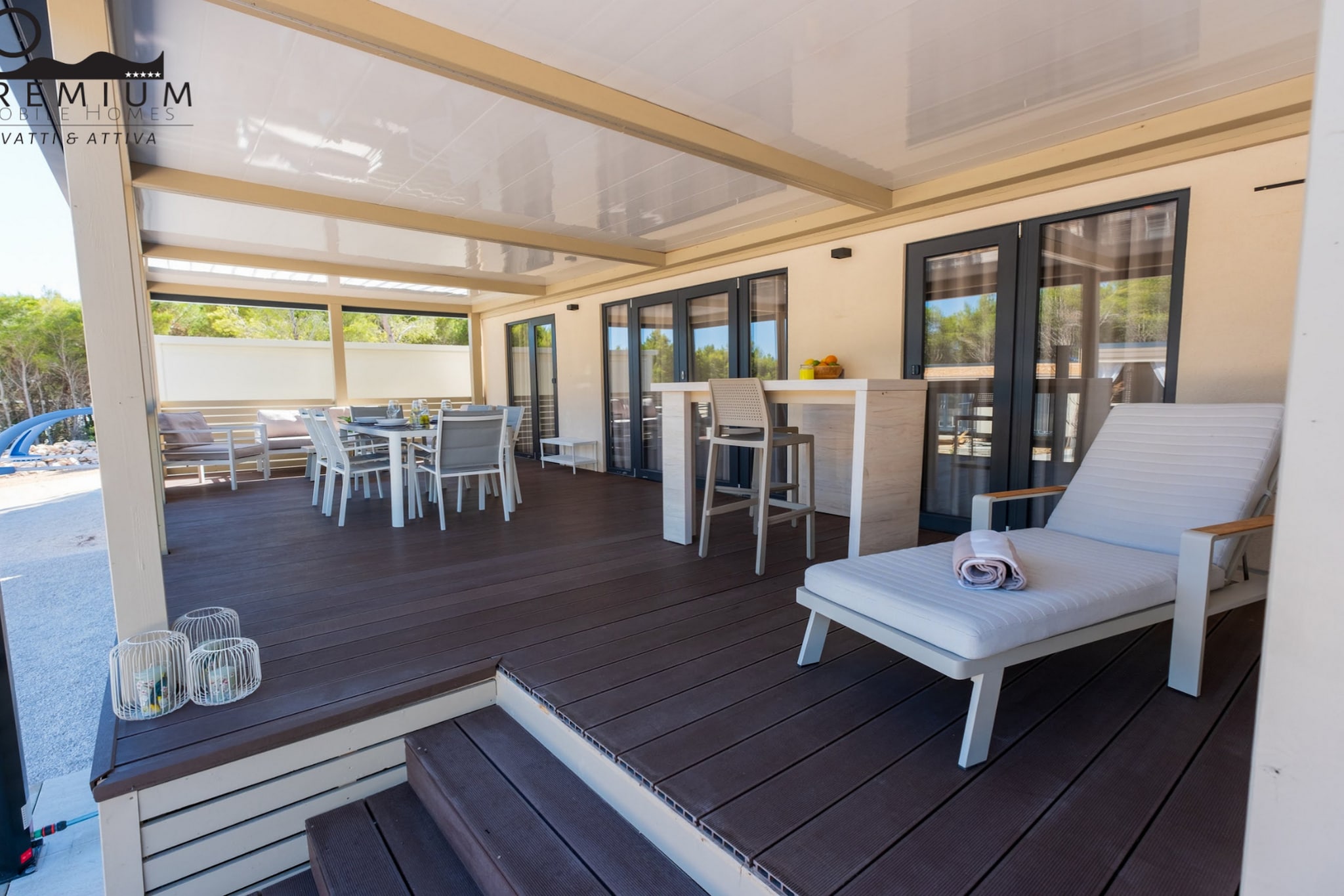 Charming Two-bedroom Mobile Homes Drage - Mobile Home with Sea View and Terrace-Buitenlucht