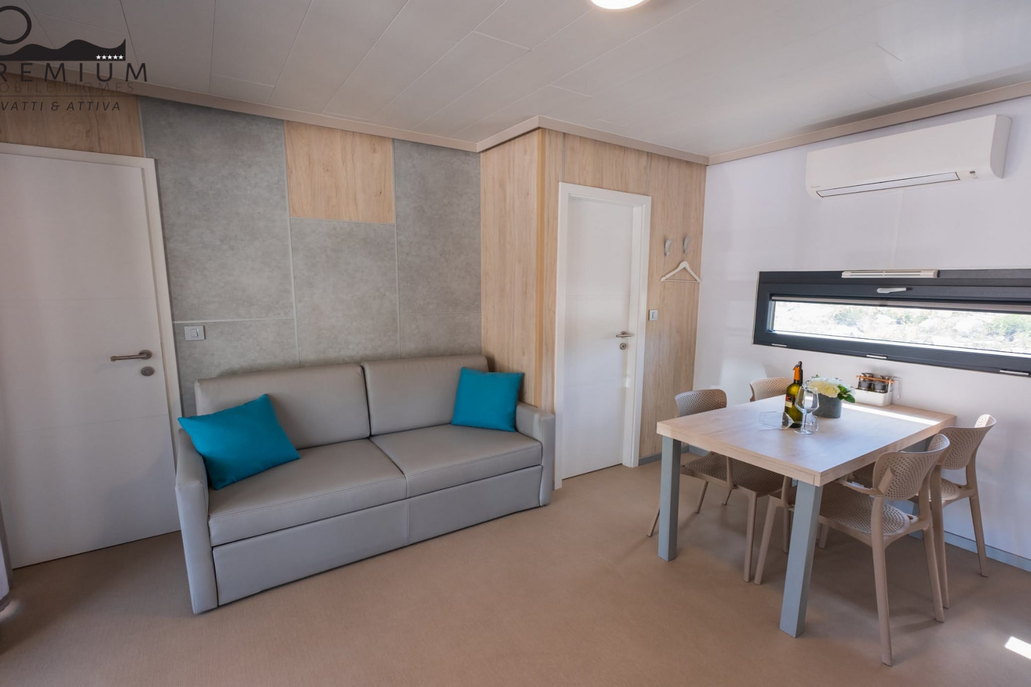 Charming Two-bedroom Mobile Homes Drage - Mobile Home with Sea View and Terrace-Keuken