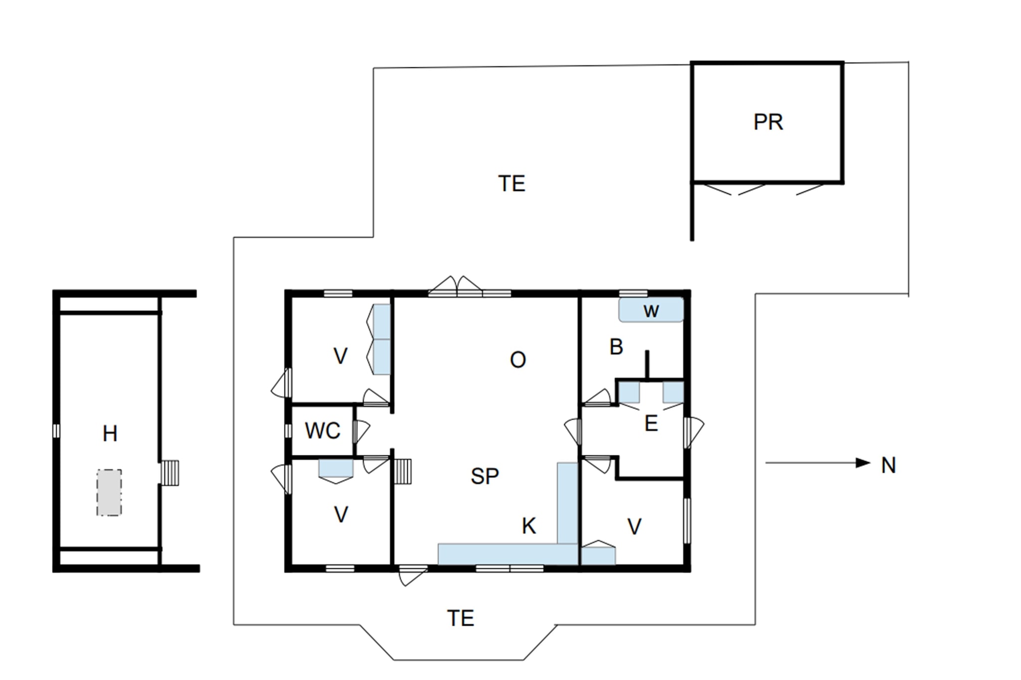 4 etoiles maison de vacances a Børkop-Plan d'étage
