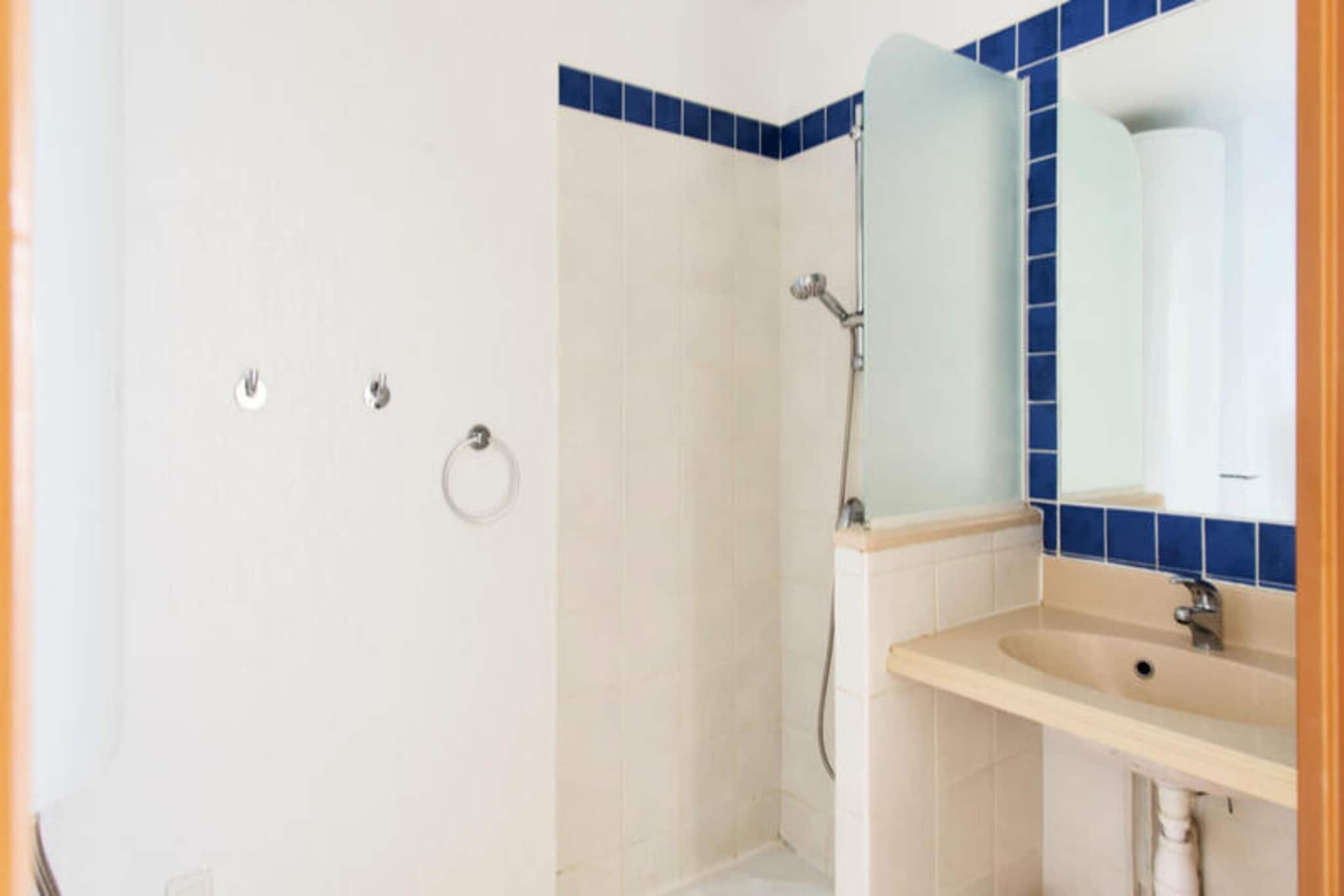 Navy Blue Residence with three people