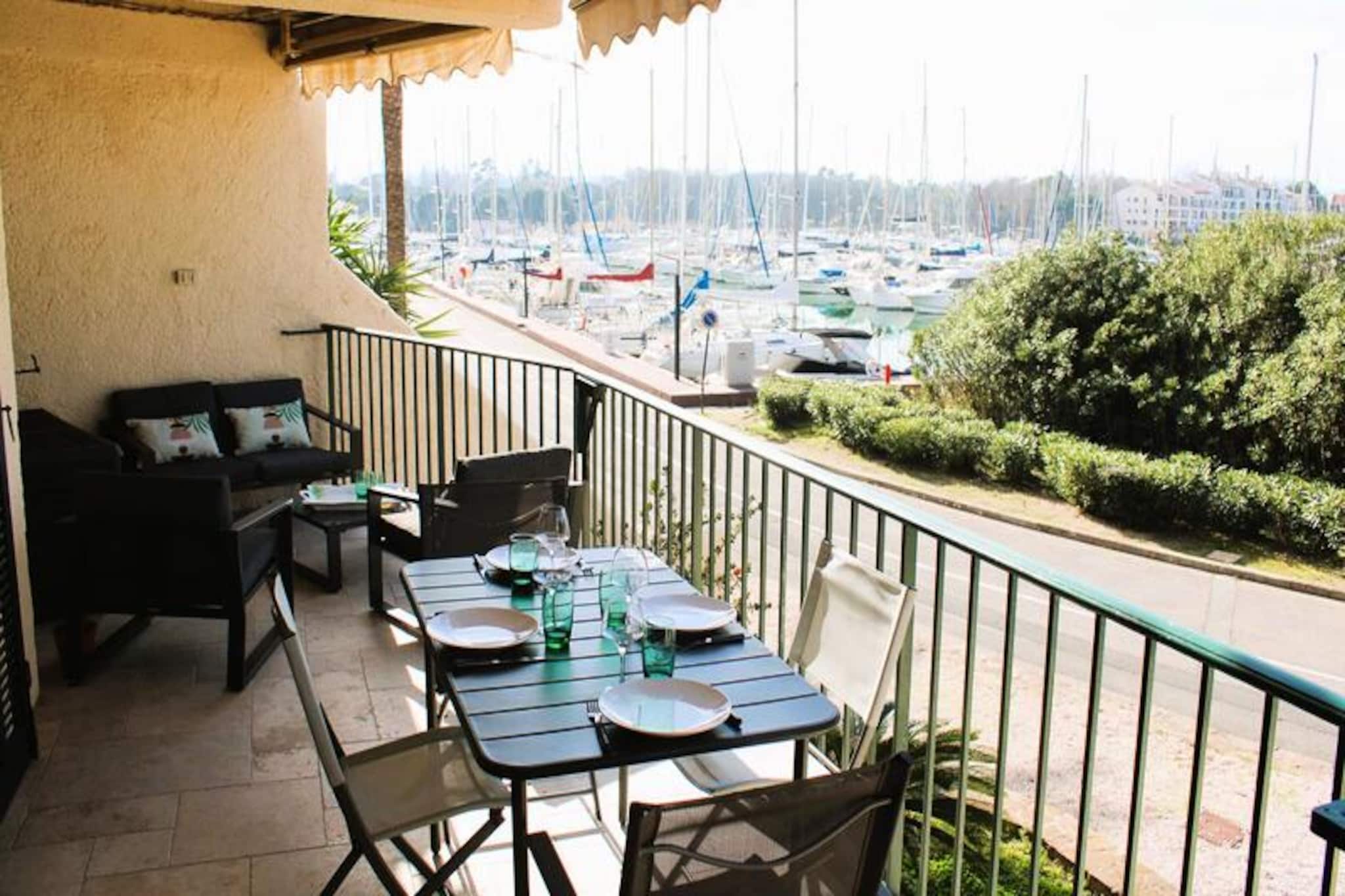 Apartment in Cogolin with Marina Views
