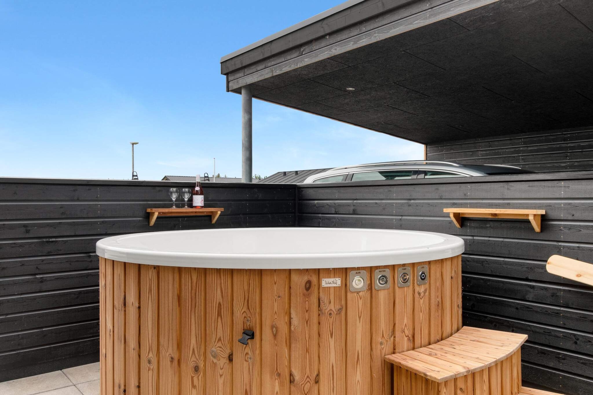 This newly built holiday cottage is a perfect retreat, offering modern comfort and ample space for up to 8 guests. With four bedrooms, each furnished with double beds, it is ideal for families or small groups. The property features two bathrooms, a bright and open kitchen/dining area that seamlessly connects to the living room, providing a spacious and welcoming environment. The house is heated with district heating for year-round comfort. It is non-smoking, and youth groups are not allowed, ensuring a peaceful atmosphere for all guests.
Conveniently located just 1 kilometer from both the beach and the center of Løkken, this cottage offers easy access to a variety of local attractions. The area is home to a swimming pool, fitness center, cultural trail, shopping options, and more. Whether you're looking to enjoy outdoor activities, pamper yourself at wellness centers, or simply relax by the beach, everything is within reach. The tranquil setting also ensures you're distanced from traffic, providing a quiet retreat after a day of exploration.
The house boasts a large terrace accessible from both the kitchen and living room, perfect for enjoying the Danish summer weather. Equipped with garden furniture, a barbecue, and an electric spa, the outdoor area is an ideal place to unwind. Additional amenities include a lockable shed, a carport, and everything you need for a comfortable stay. This modern cottage offers the perfect blend of convenience, relaxation, and luxury. Don't forget to order linen packages when booking.
A refundable deposit might be charged closer to your check-in date. This deposit covers utilities consumed during your stay and any additional services that may be taken. The final amount will be adjusted based on actual meter readings, actual usage of extra services, and any remaining balance will be refunded within 21 days after checkout.