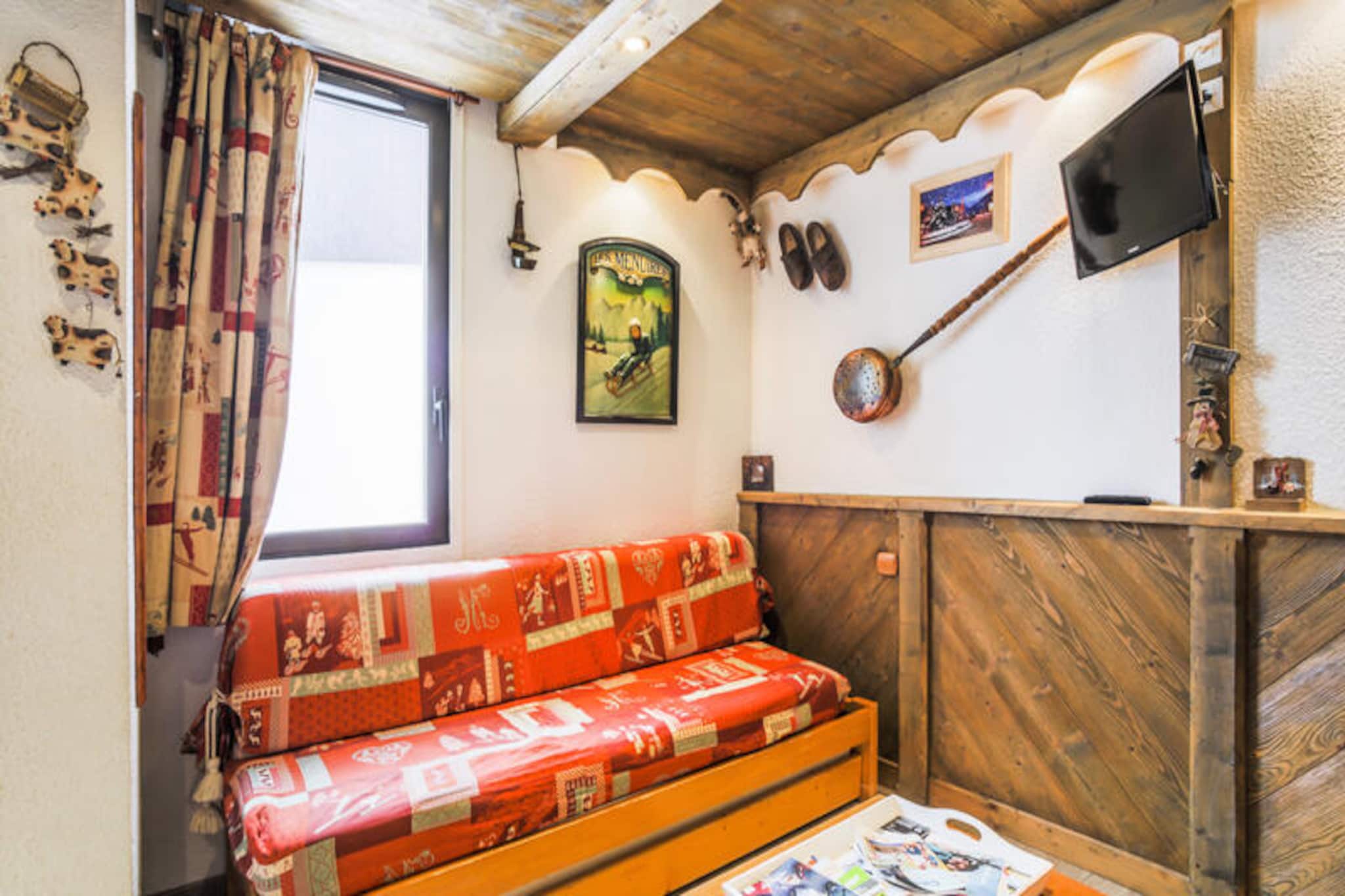 The residence Les Coryles B is located in the town from Saint-Martin-de-Belleville in the heart of Haute-Savoie.
Do you want to transform your summer vacation into wonder and serenity?
Experience small and big joys alone, with family, as a couple or with friends? On foot, by mountain bike or just relaxing, Les Menuires offers you an exceptional setting to enjoy all the pleasures of the mountains! Les Menuires will definitely make your vacation unforgettable.
1 living room, 1 kitchen, 1 bedroom, 1 bathroom, 1 separate toilet and balcony.
Living room equipment: 1 sofa bed with 1 trundle bed, 1 foldaway single bed. Meal side: 1 table with 6 chairs.
Facilities in the room: 1 bedroom with 1 double bed and 1 foldaway single bed.
Bathroom equipment: 1 bathtub and 1 separate toilet.
Equipment in the kitchen: kitchen area with hatch opening
Balcony equipment: 1 table and 6 chairs.
Area: 31m²
The advantages of this accommodation: at the foot of the slopes, television, parking and ski locker.
maeva Home Confort label: good value for money.
Correct services, accommodation maintained and equipped with the main amenities. The essentials for a vacation at the best price.
Wifi access - Unavailable.
Deposit (additional) - 500
Bed linen - On request, at extra cost.
Bathroom linen - On request, at an additional cost.
End of stay cleaning - Mandatory cleaning service to be paid upon check-in.
Daily cleaning - Available at an additional cost, inquire at reception for rates.
Parking - public parking 20m from the residence, non-private spaces
Tourist tax (additional charge) - To be paid from your customer area, amount varies depending on the location. Free for under 18s.
Pets Allowed - extra
Bed linen - Additional charge.
End of stay cleaning - Mandatory cleaning service to be paid upon check-in.