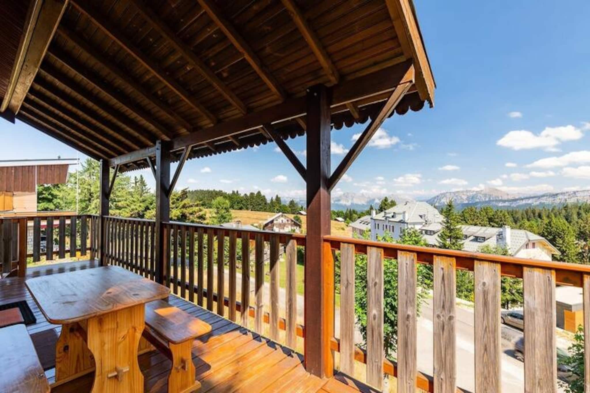 Ideal for nature lovers seeking a peaceful retreat, this charming chalet can accommodate up to 4 people. It offers one cozy bedroom with a double bed and two single beds for children, making it perfect for couples or small families. The property is pet-friendly, allowing you to bring your furry companions along to enjoy the tranquil surroundings. The chalet boasts a large terrace and a spacious garden with two miniature goats that children will love feeding during their stay.
Nestled at 1500 meters above sea level, the chalet provides panoramic views of the mountains, including a breathtaking sight of Mont Blanc. Located in the heart of the Bauges Regional Natural Park, it offers direct access to various outdoor activities such as skiing, snowshoeing, hiking, and mountain biking. The area is ideal for those who want to immerse themselves in nature and enjoy the serene beauty of the Alps. Nearby, you will find local cafes and markets where you can sample the region's culinary delights.
The chalet is equipped with all the essentials to ensure a comfortable stay. It features a well-equipped kitchen, a cozy living area with a pellet stove for warmth, and a bathroom with a shower. Guests will also enjoy the peaceful ambiance of the large garden, perfect for relaxing or watching the sunset. Parking space is available for easy access.