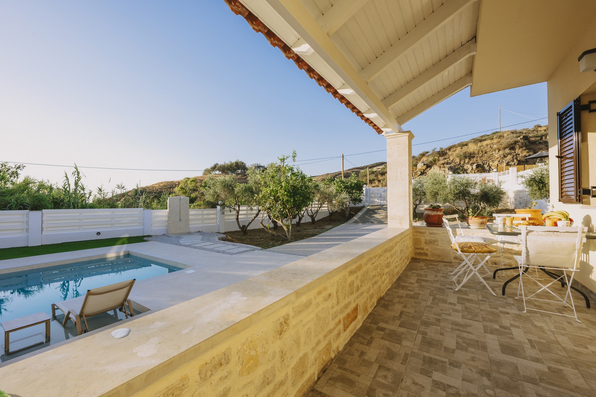 Villa Panormo Crete-Terrasbalkon