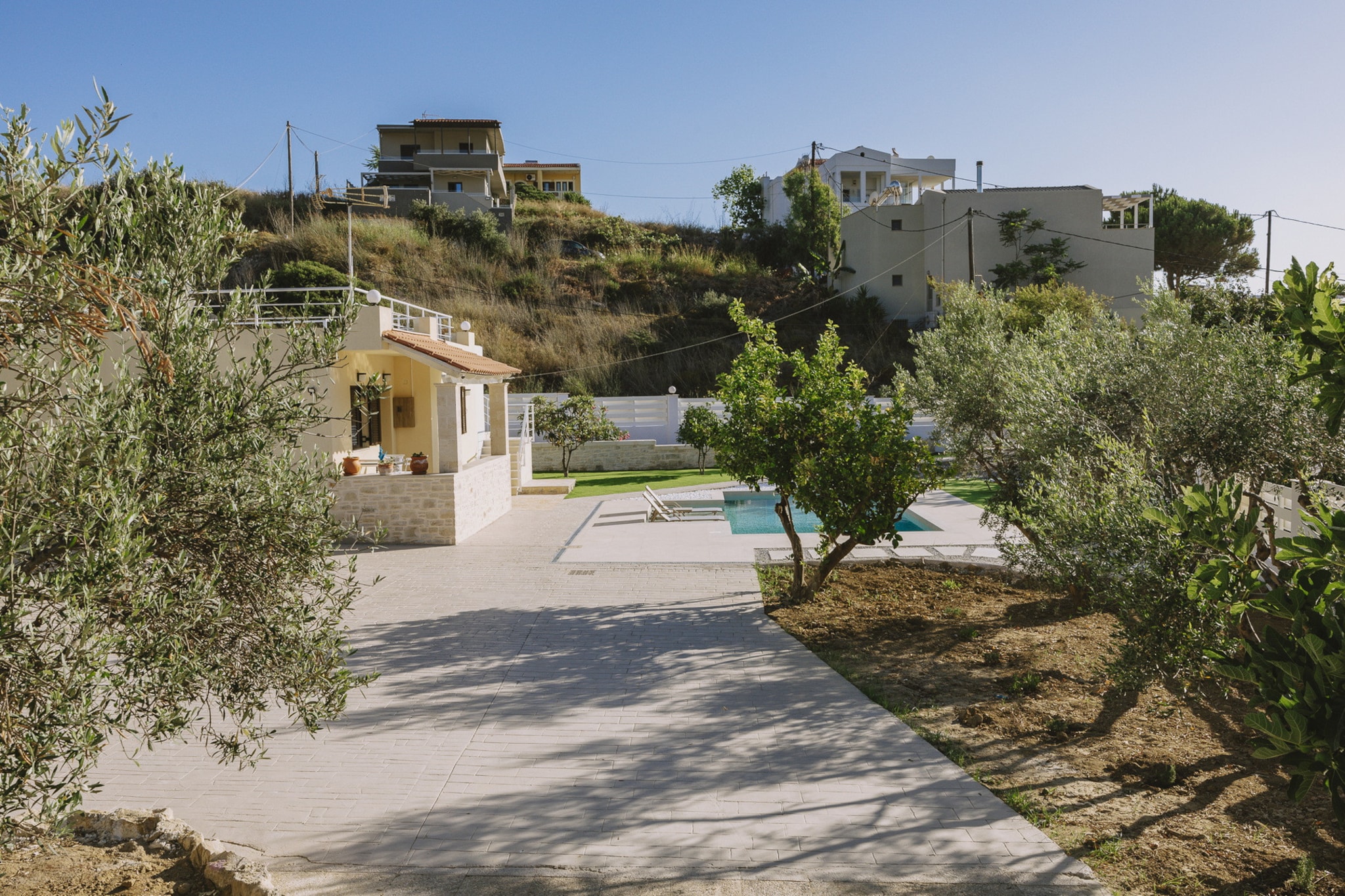 Villa Panormo Crete-Tuinen zomer