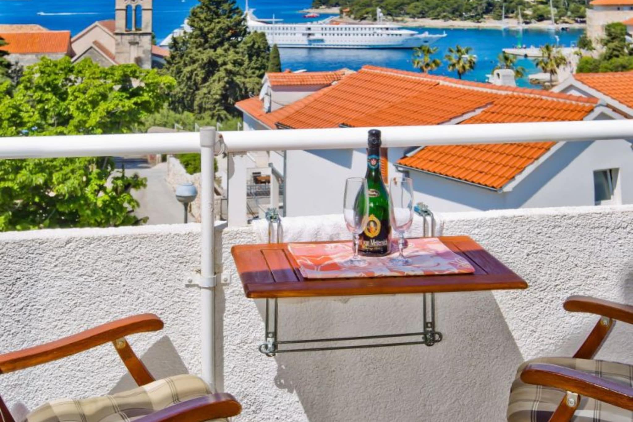 Charming and Sunny Hvar Apartments - One Bedroom Apartment with Balcony (owner 6)-Terrasbalkon