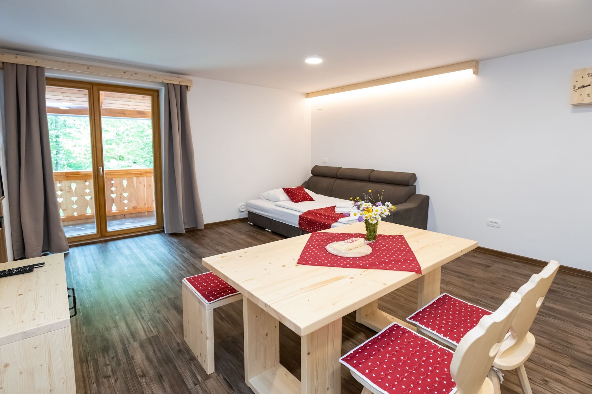 The Woodland Nook Apartments Bohinj - One Bedroom Apartment with Balcony (owner B)-Slaapkamer