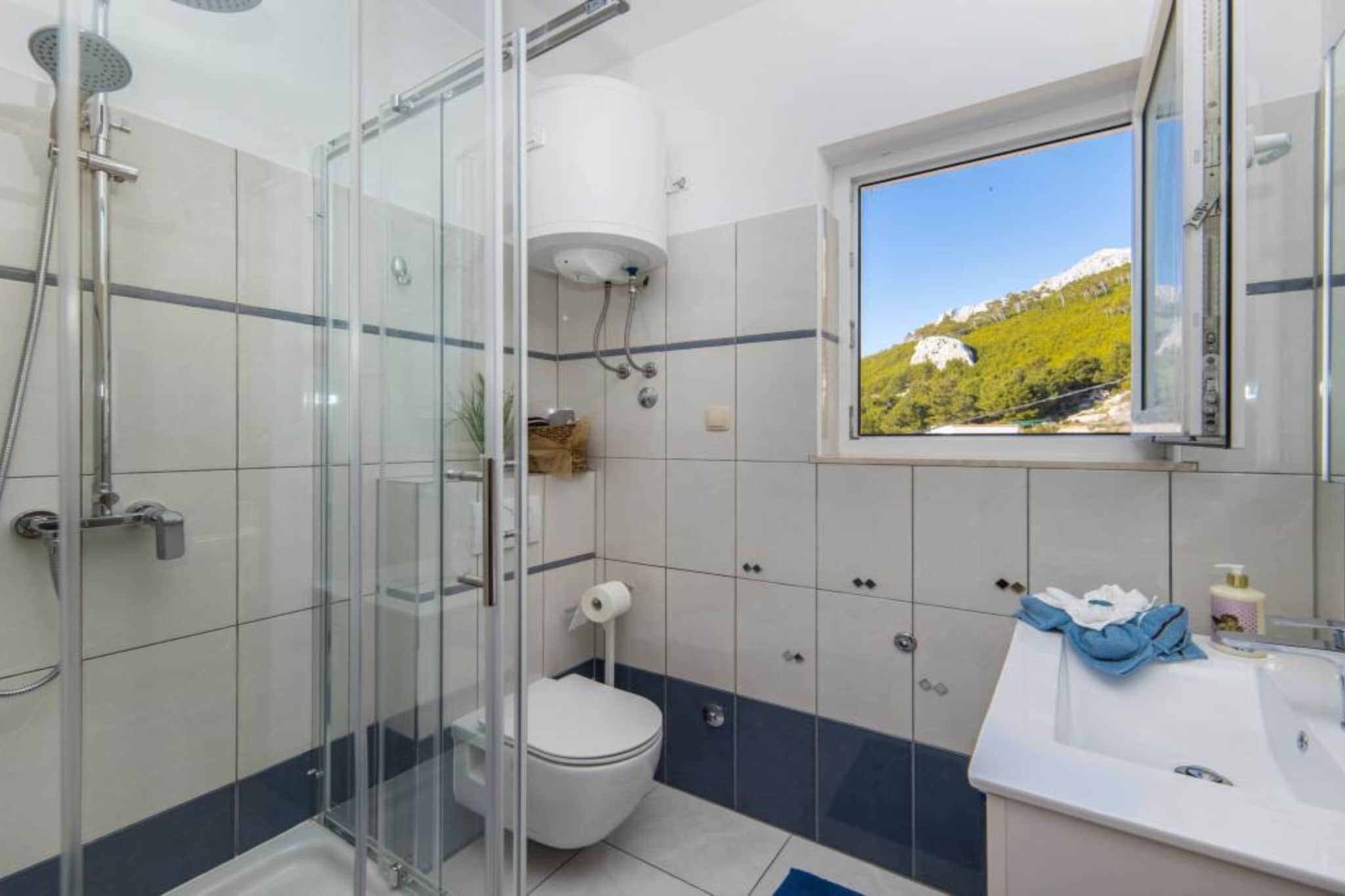 Apartments Tafra - One Bedroom Apartment 1-Salle de bain