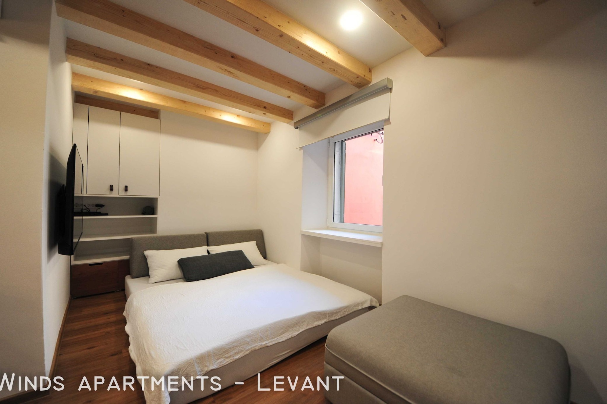 Downtown Izola Modern and Classy Apartments - One Bedroom Apartment with Balcony (owner Levant)-Slaapkamer