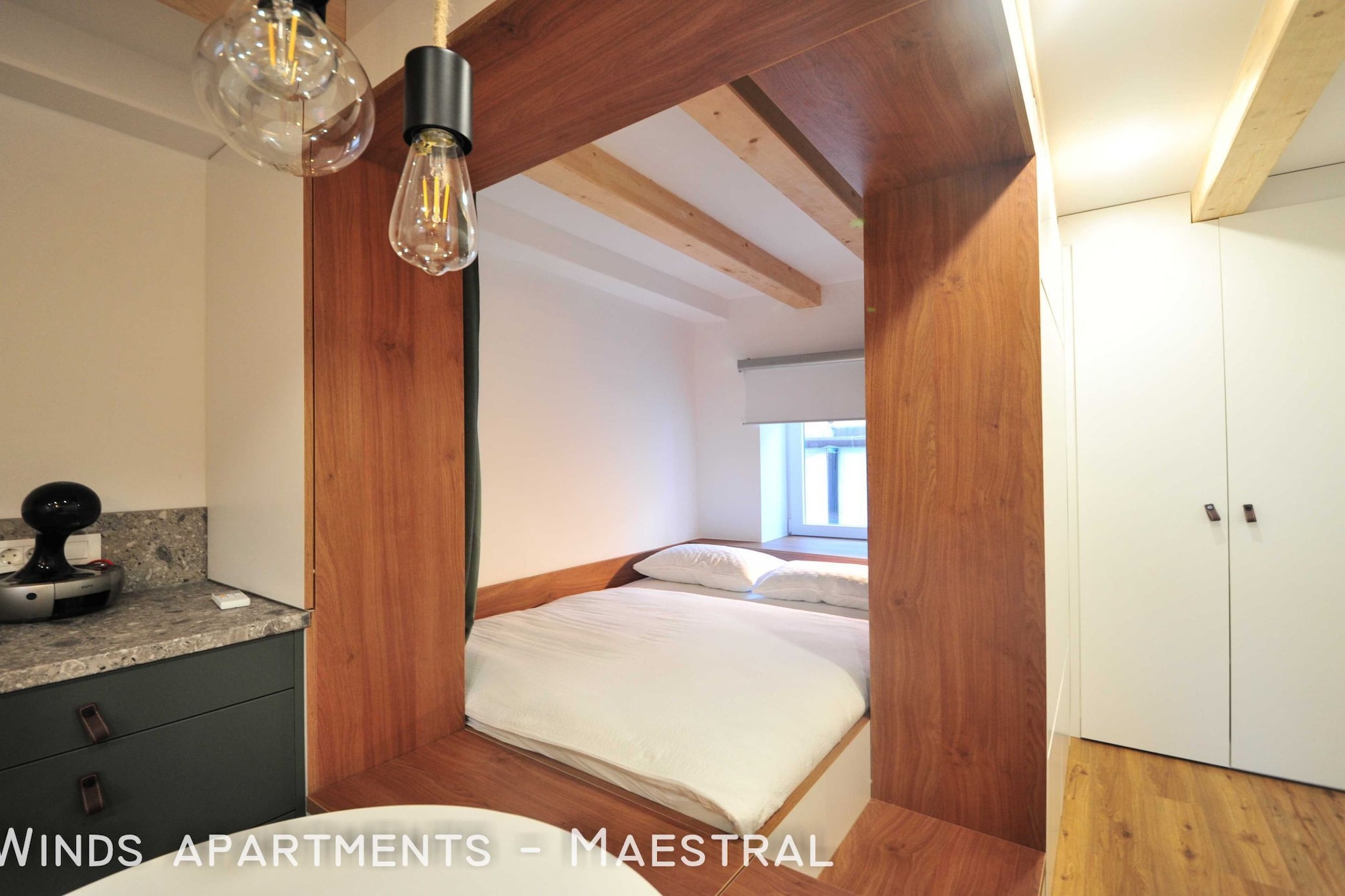 Downtown Izola Modern and Classy Apartments - Studio Apartment (owner Maestral)-Slaapkamer