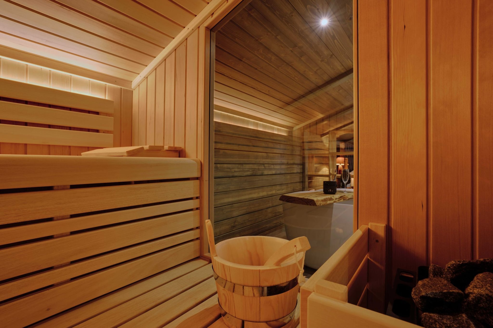 Serene and Radiant Retreat Apartments - One Bedroom Apartment with Sauna-Sauna