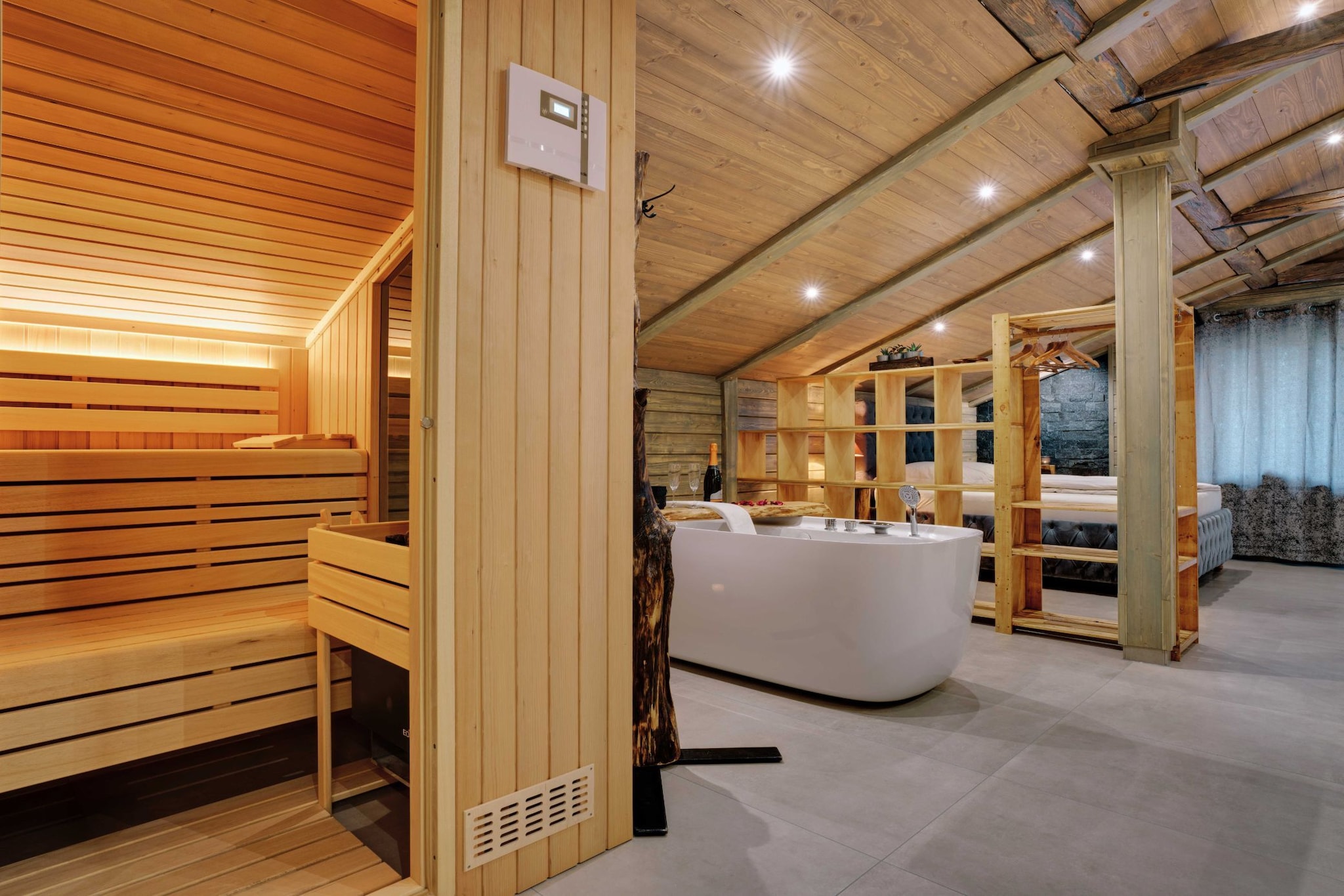 Serene and Radiant Retreat Apartments - One Bedroom Apartment with Sauna-Sauna