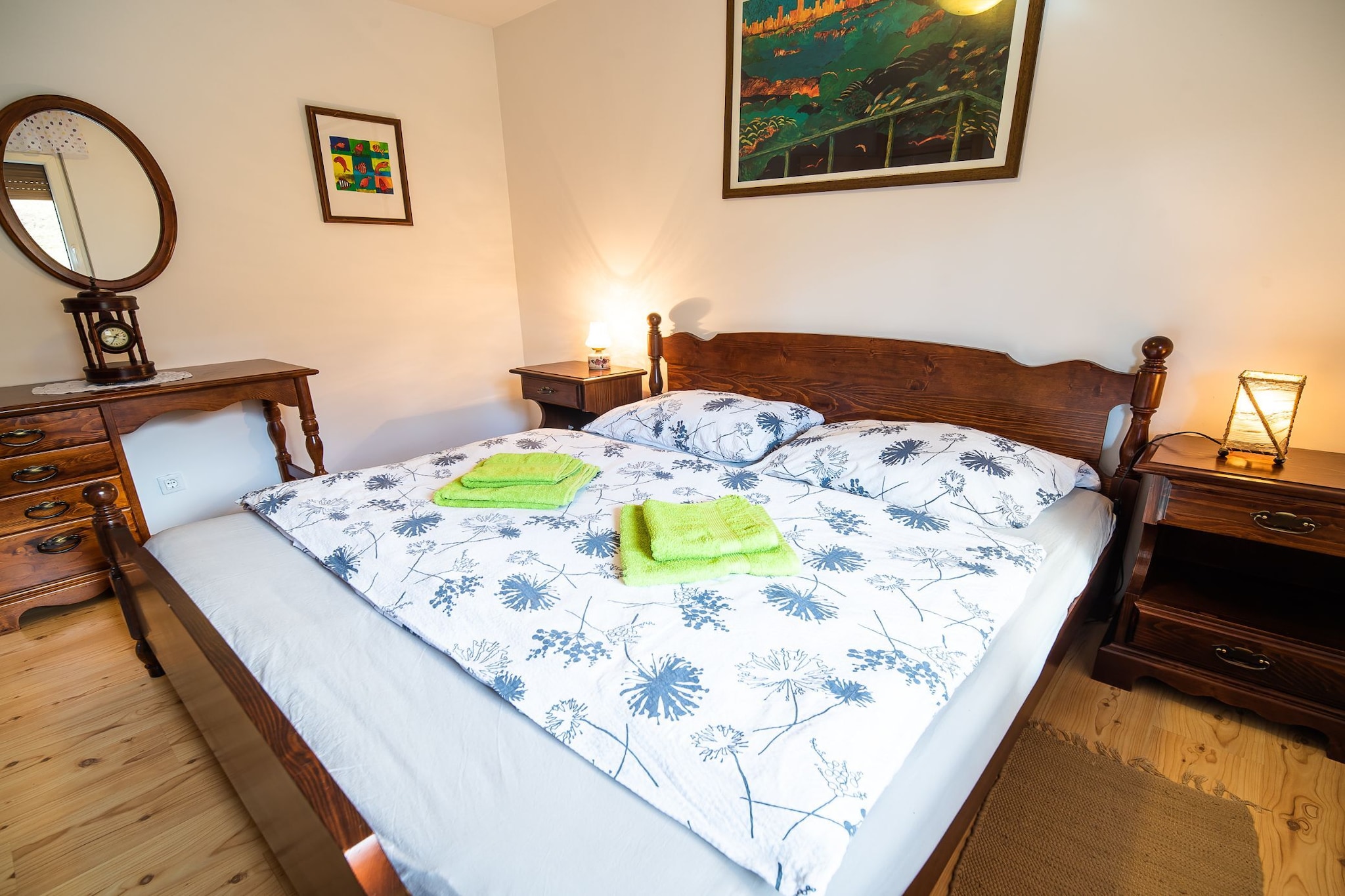 Holiday Home Slap with Sauna and BBQ - Two Bedroom Holiday Home-Slaapkamer